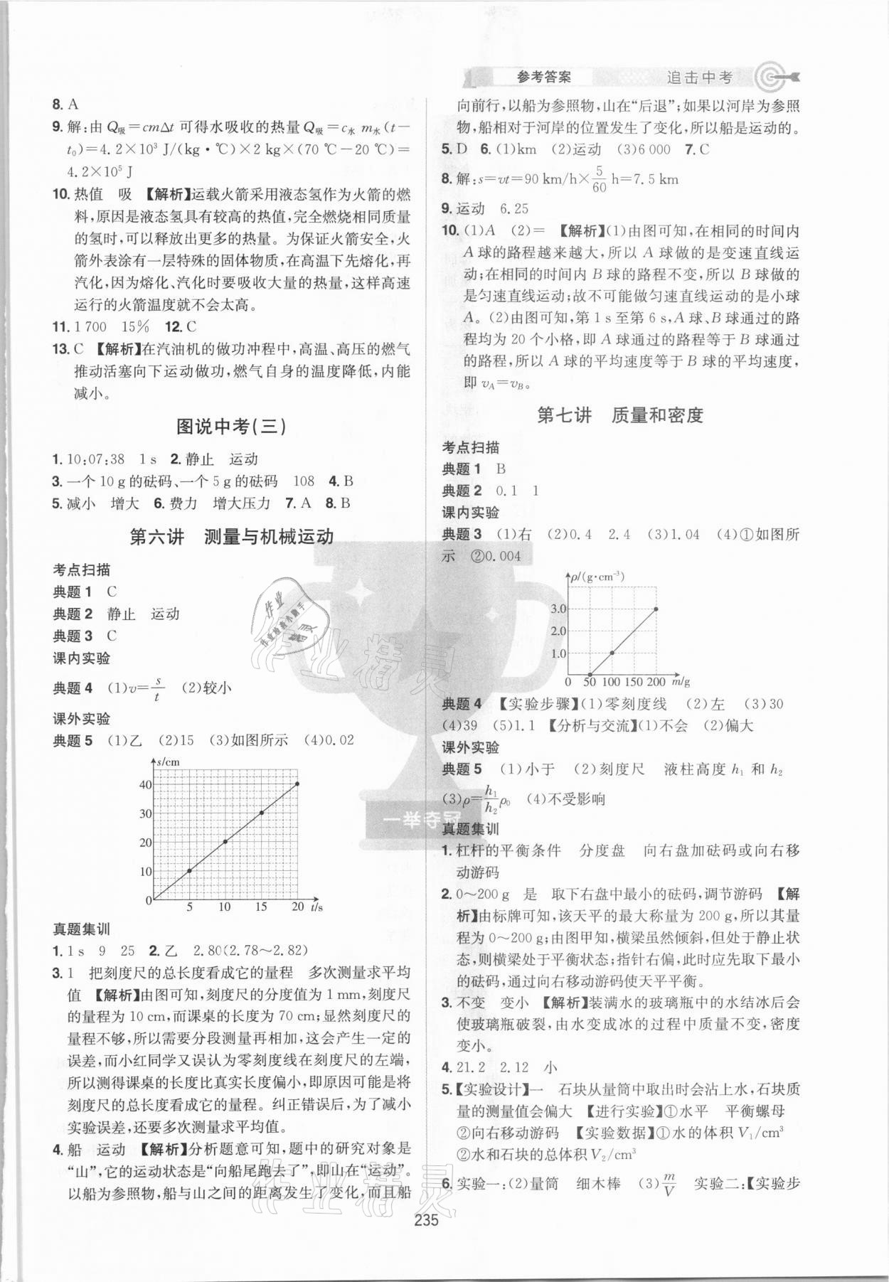 2021年追擊中考物理江西專版 參考答案第3頁(yè)