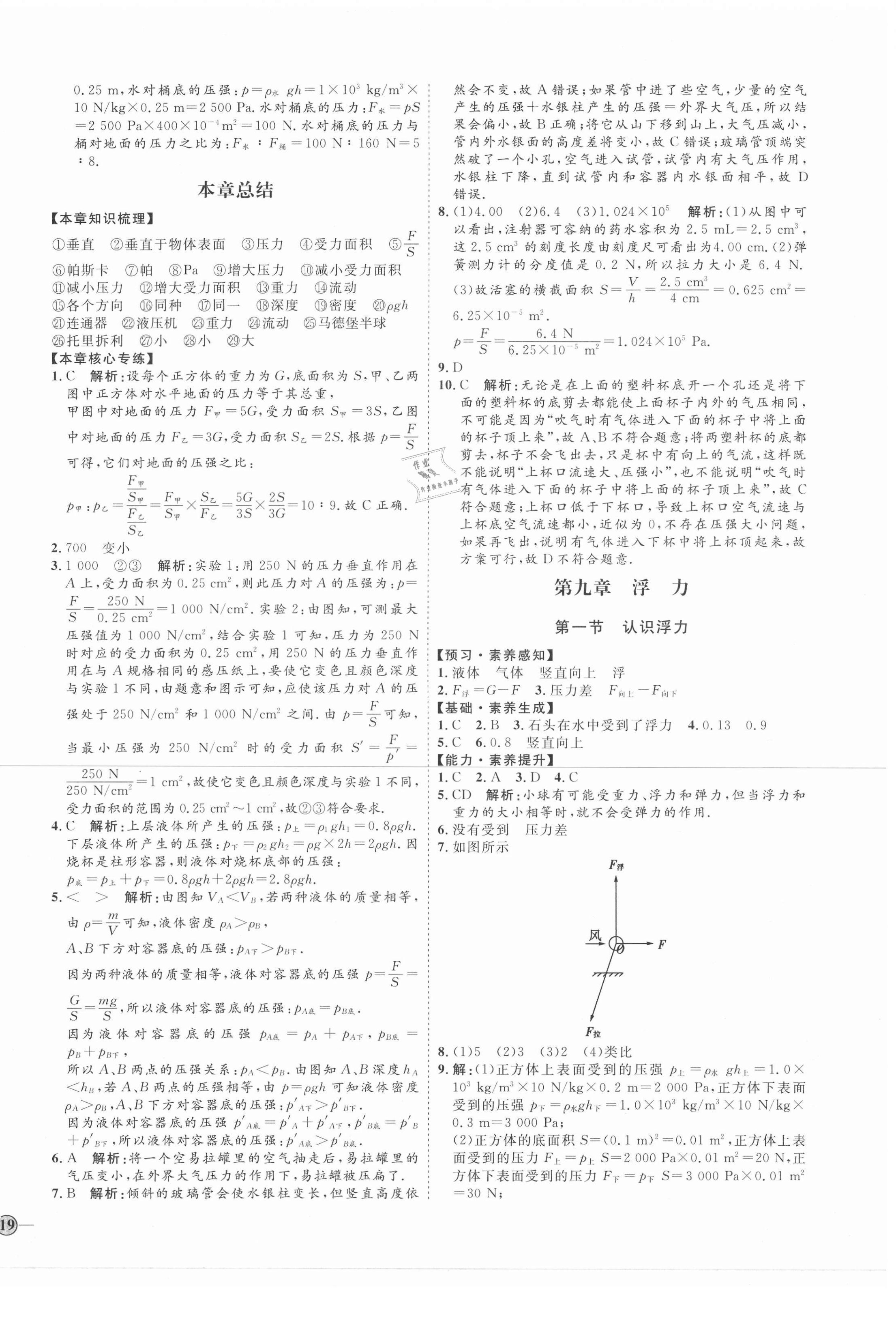 2021年优加学案课时通八年级物理下册沪科版I版 第10页