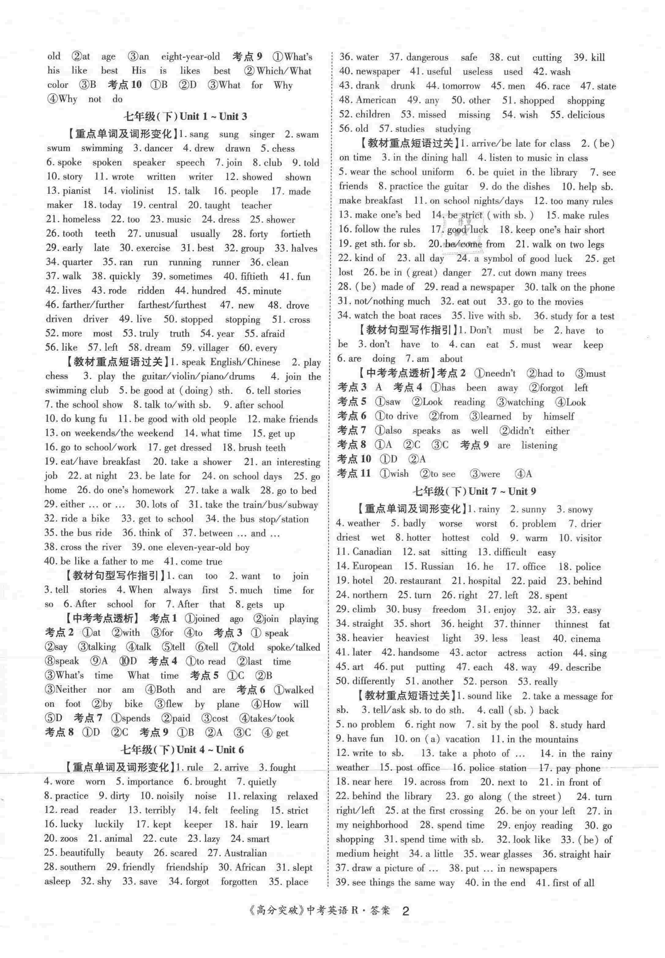 2021年高分突破中考總復(fù)習(xí)方案英語(yǔ)重慶專版 第2頁(yè)