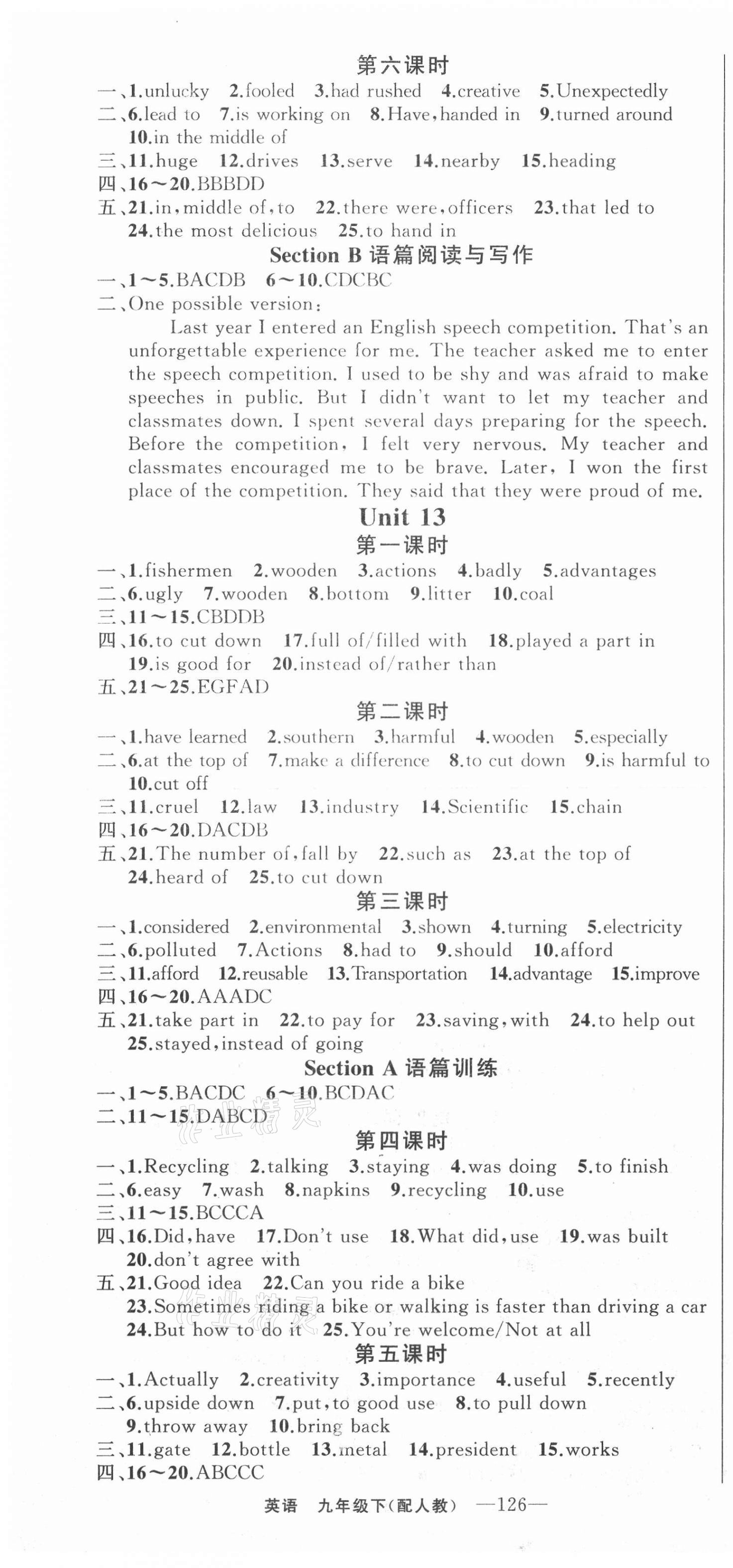 2021年四清導(dǎo)航九年級(jí)英語下冊(cè)人教版 第4頁