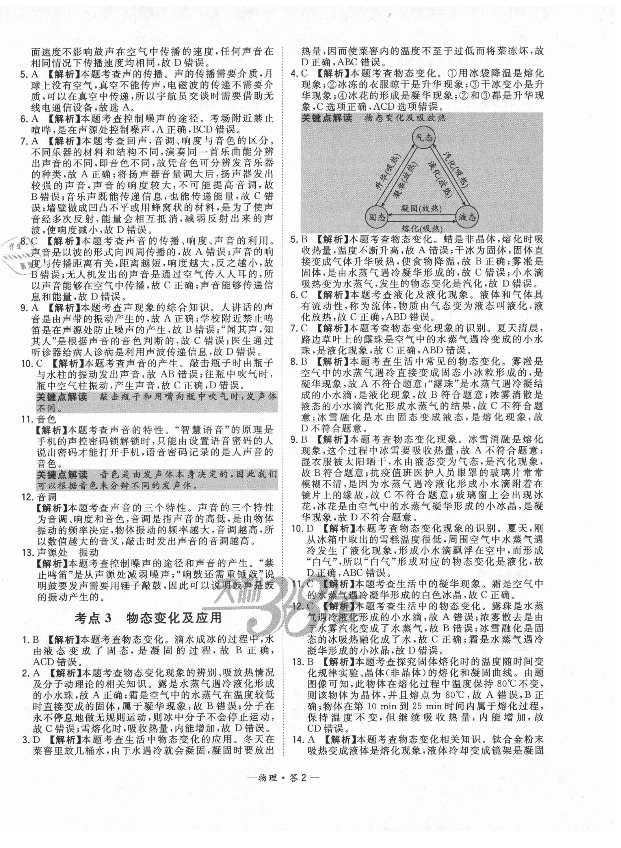 2021年3年中考試題分類考點集訓卷物理 第2頁