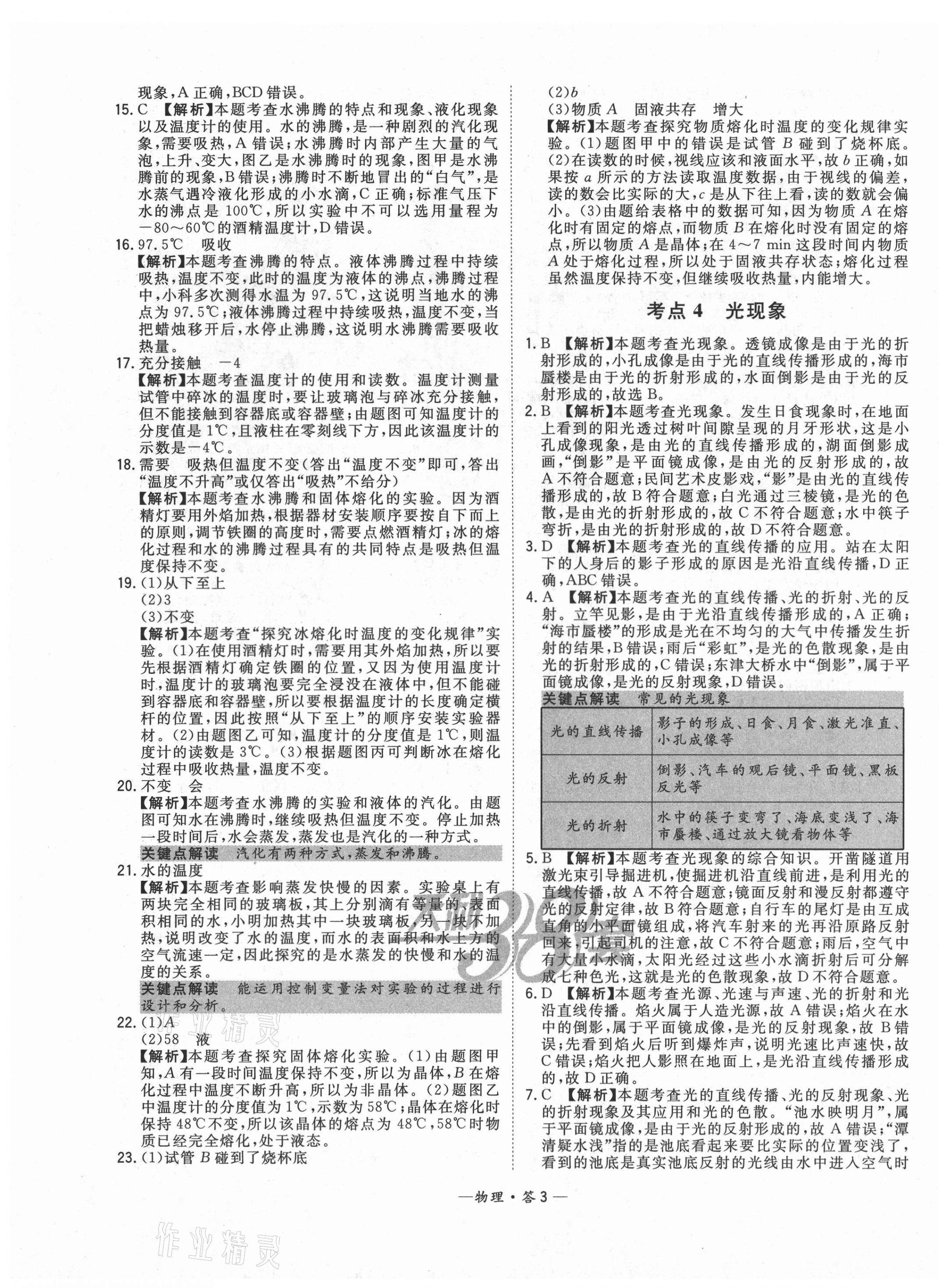 2021年3年中考試題分類考點集訓卷物理 第3頁