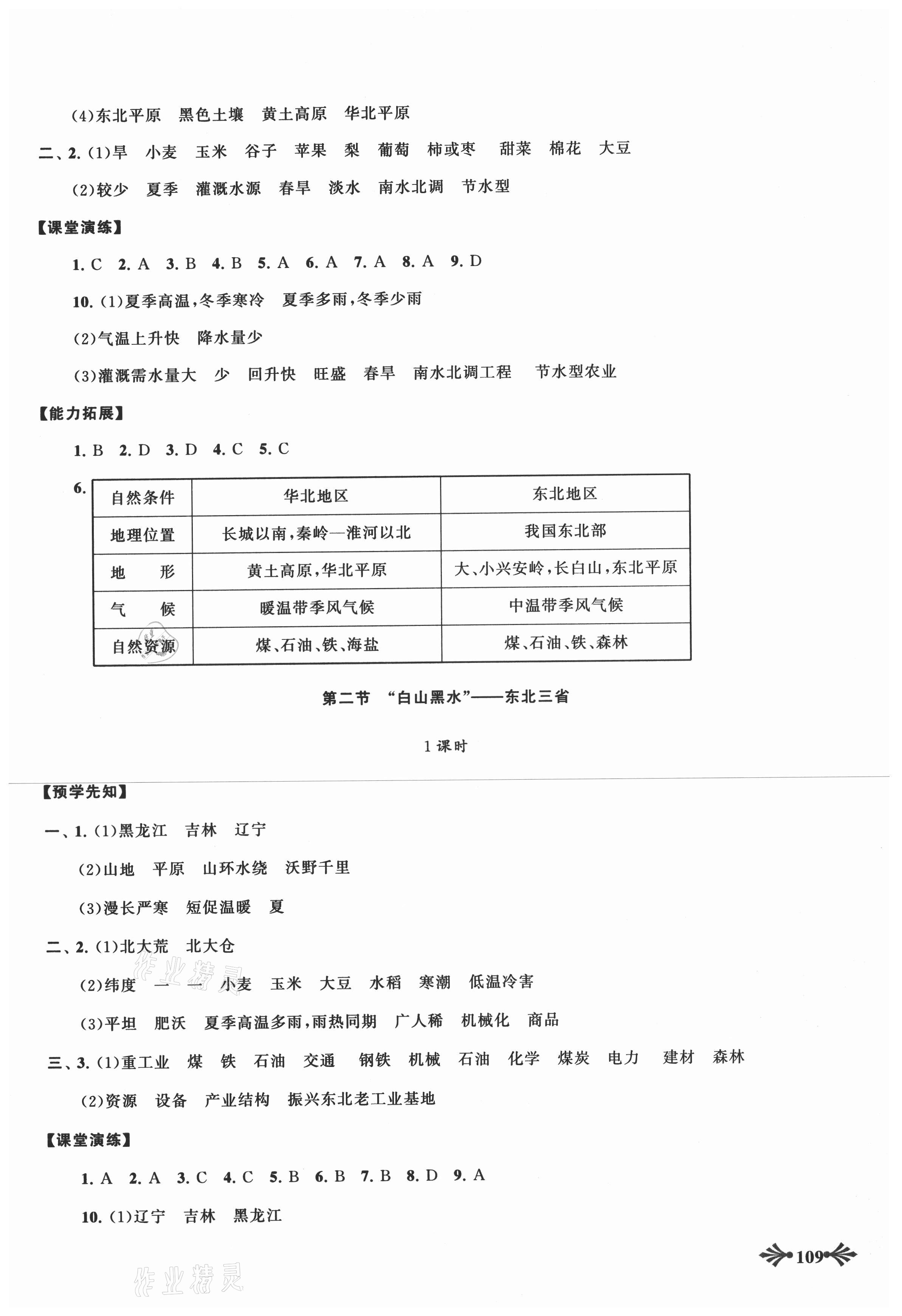 2021年自主學習當堂反饋八年級地理下冊人教版 第3頁