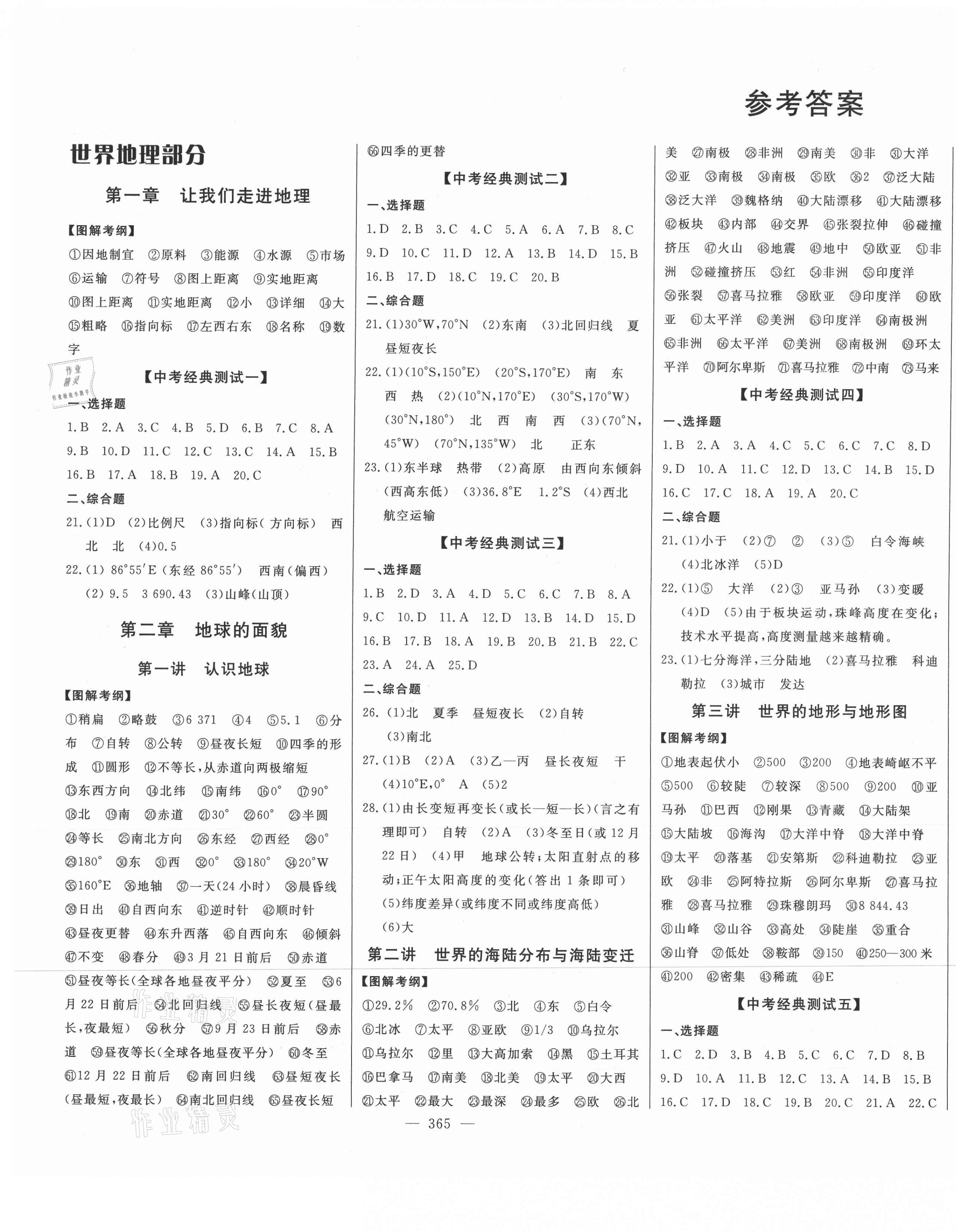 2021年智慧大課堂學業總復習全程精練地理湘教版 第1頁