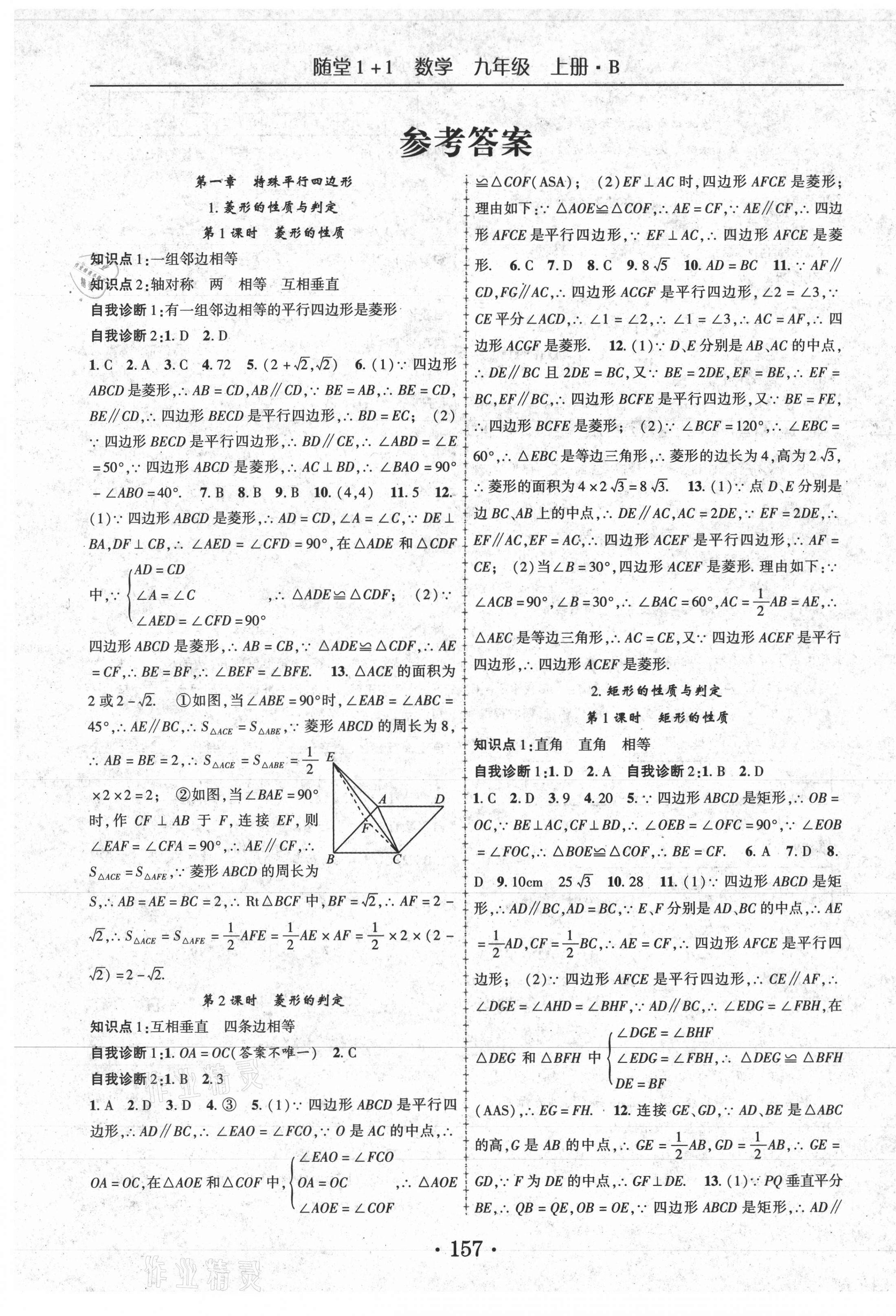 2020年随堂1加1导练九年级数学上册北师大版 第1页