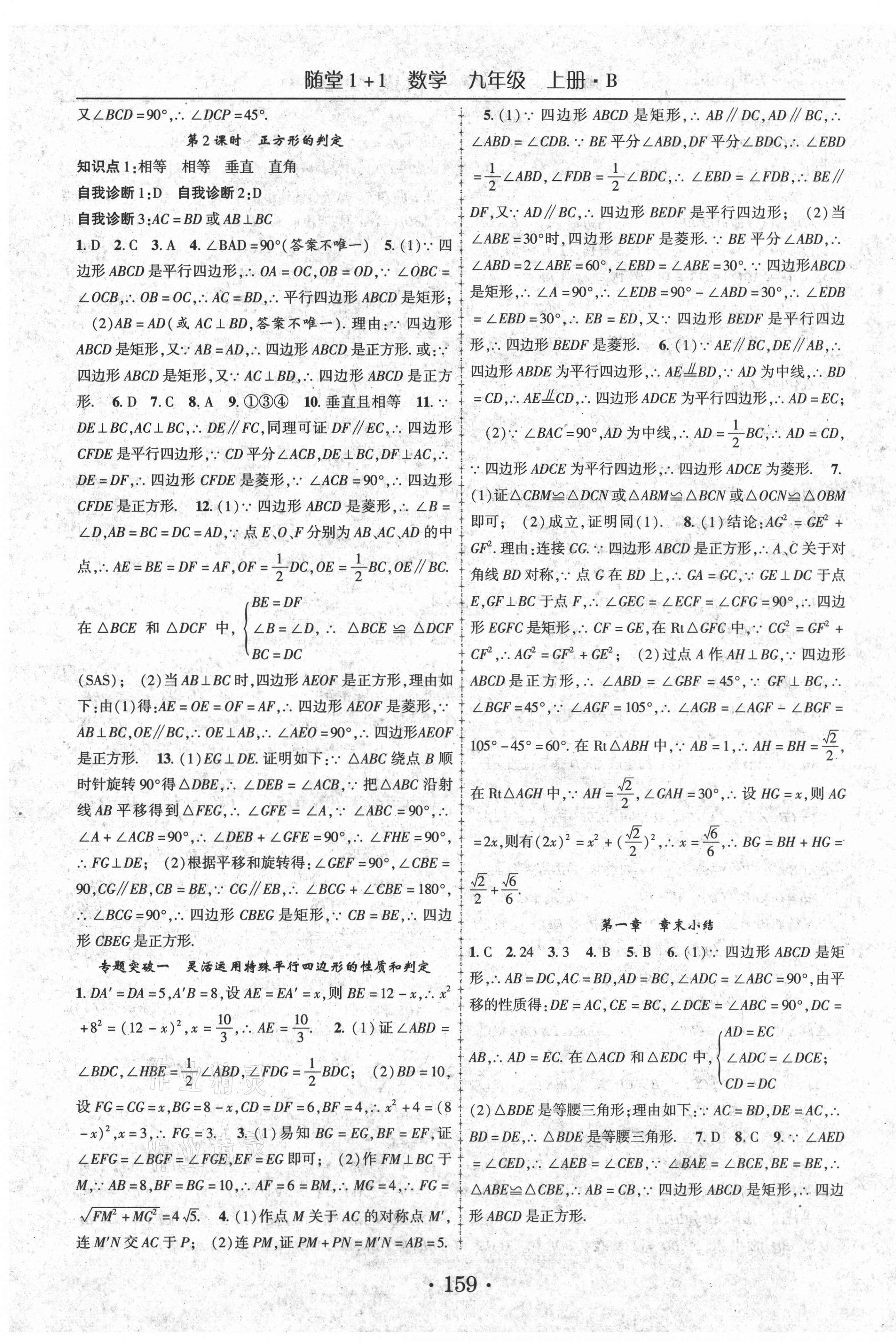 2020年随堂1加1导练九年级数学上册北师大版 第3页