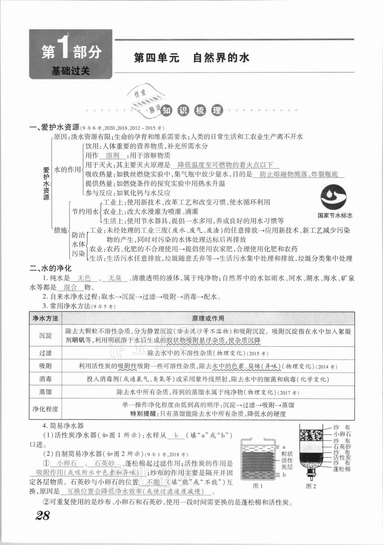 2021年領(lǐng)跑中考化學(xué)江西專版 參考答案第28頁