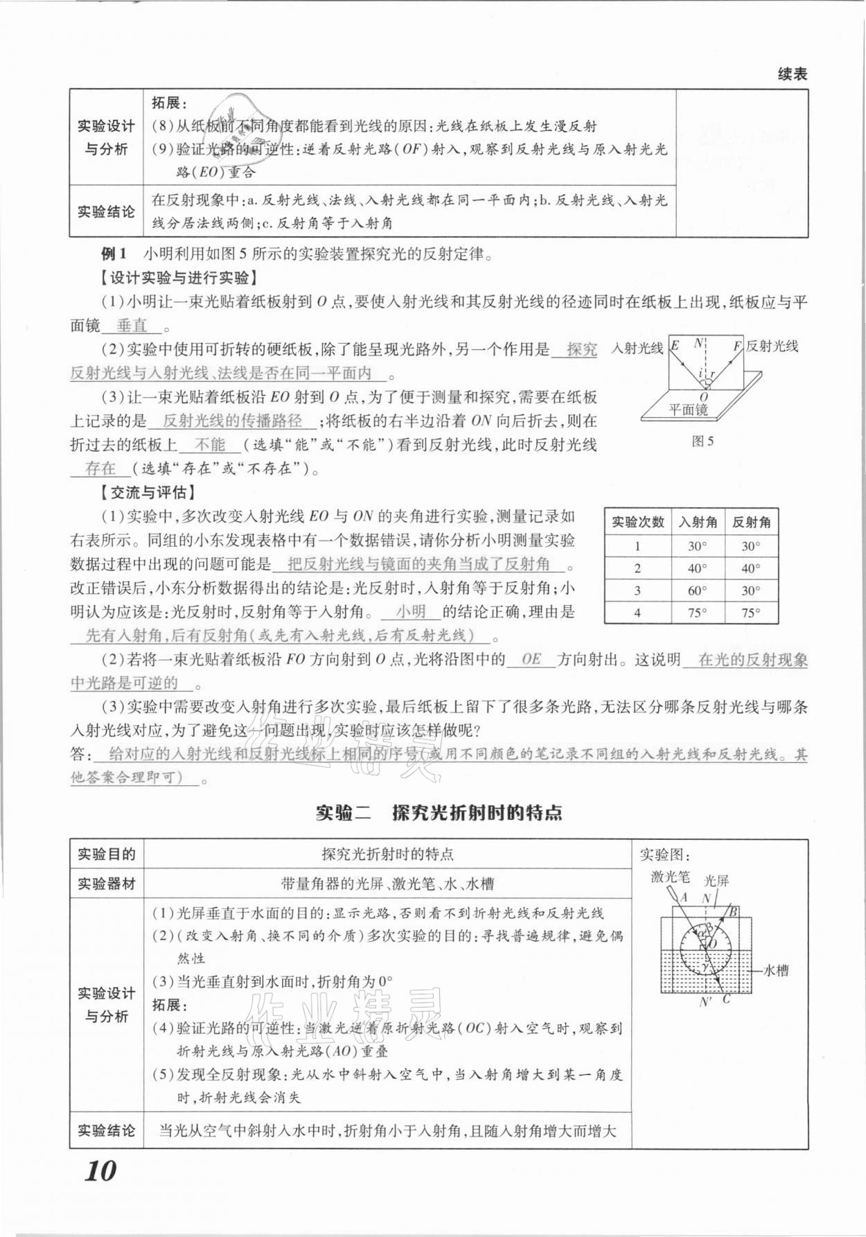2021年領跑中考物理江西專版 參考答案第10頁