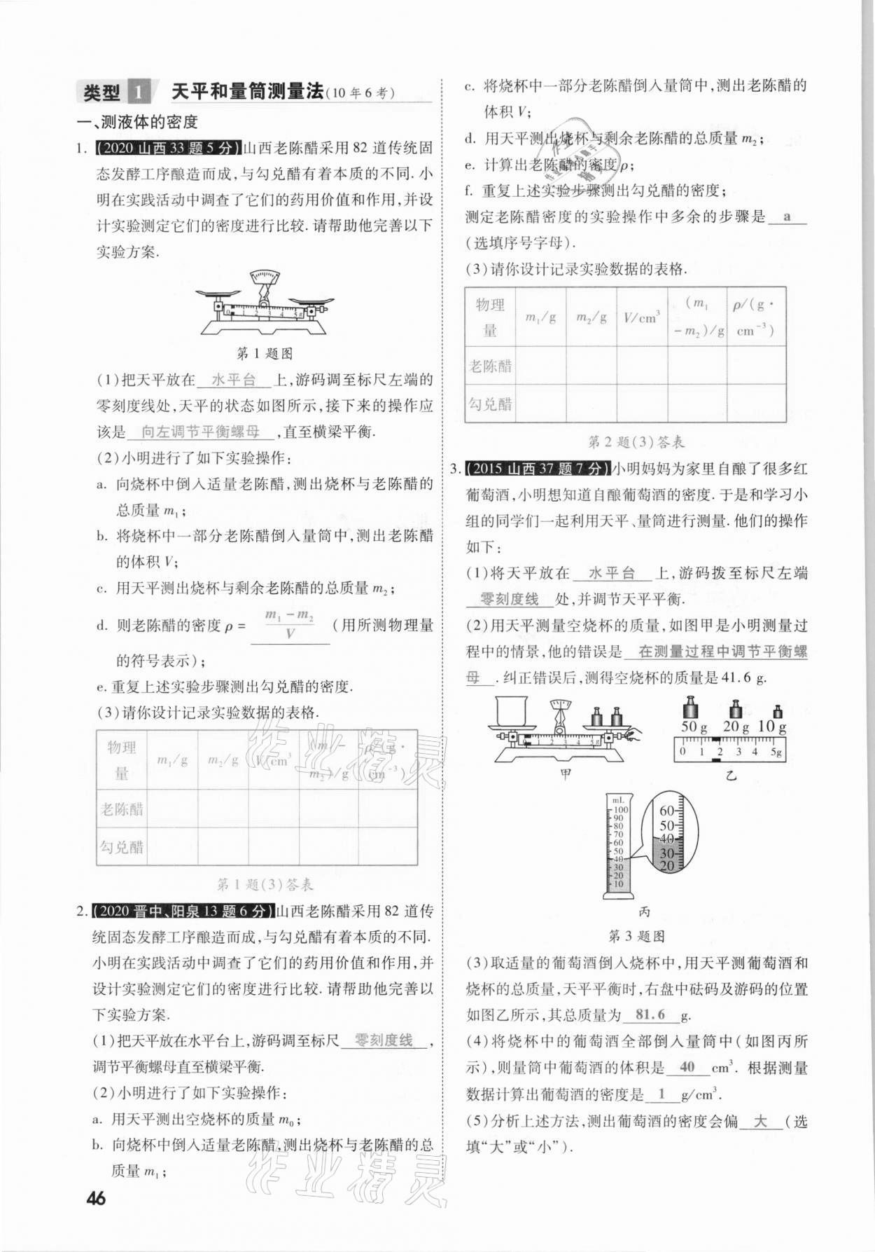 2021年一戰(zhàn)成名考前新方案物理山西專(zhuān)版&nbsp;參考答案第46頁(yè)