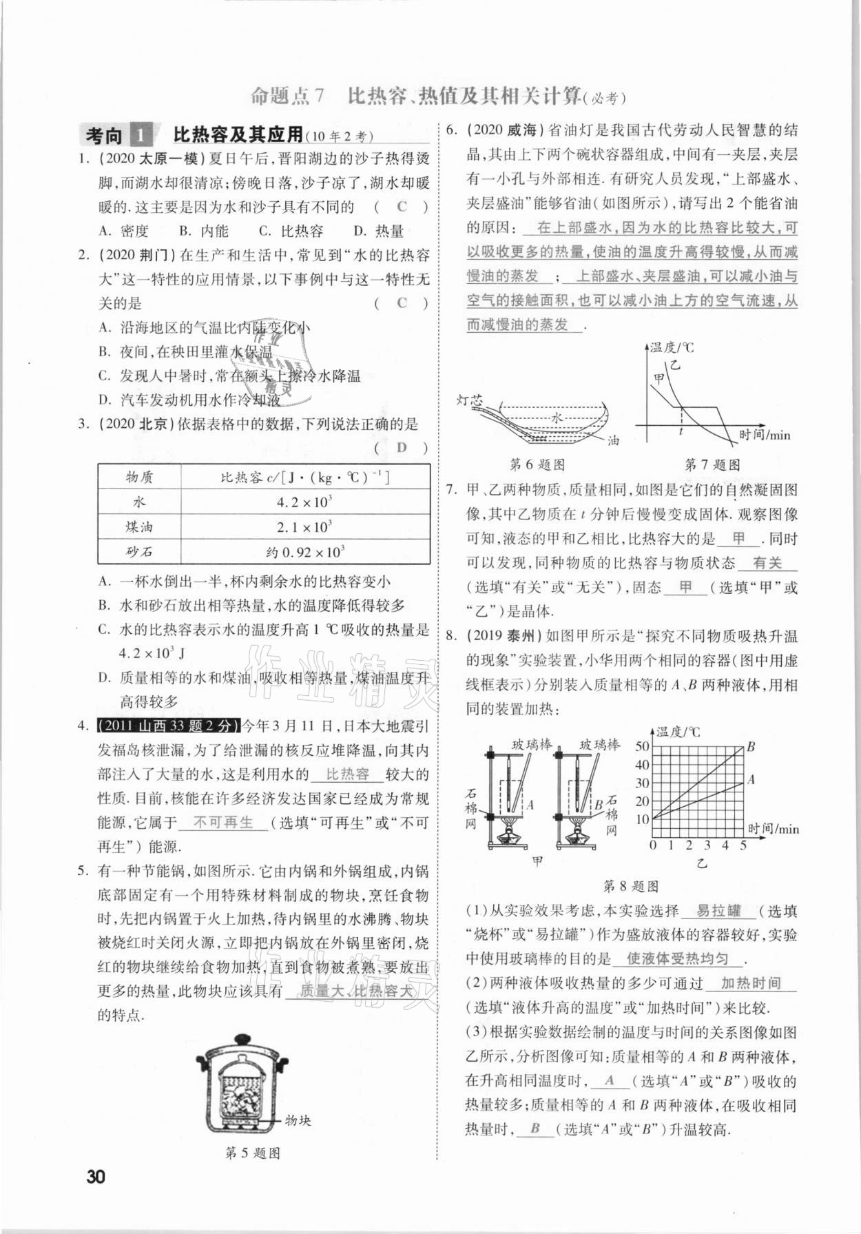 2021年一戰(zhàn)成名考前新方案物理山西專版&nbsp;參考答案第30頁