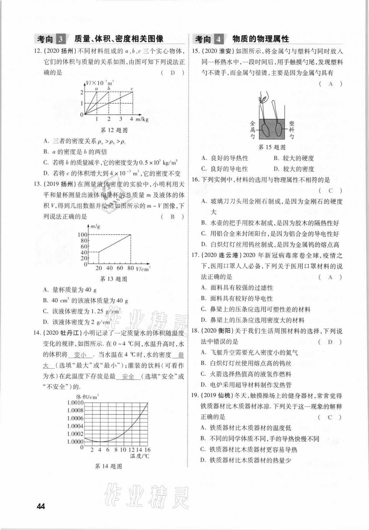 2021年一戰(zhàn)成名考前新方案物理山西專版&nbsp;參考答案第44頁