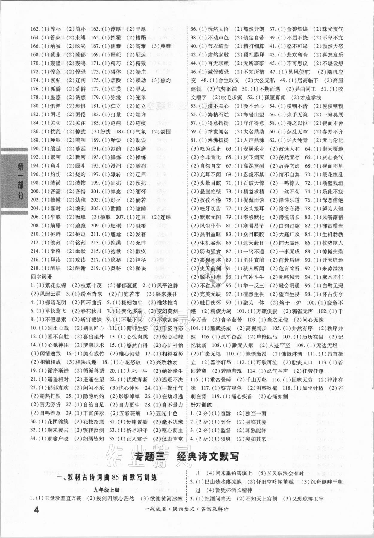 2021年一戰(zhàn)成名考前新方案語文陜西專版 第4頁