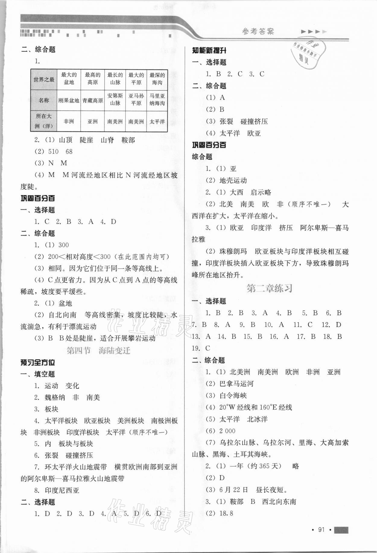 2020年練習(xí)新方案七年級(jí)地理上冊(cè)湘教版提升版 第3頁(yè)