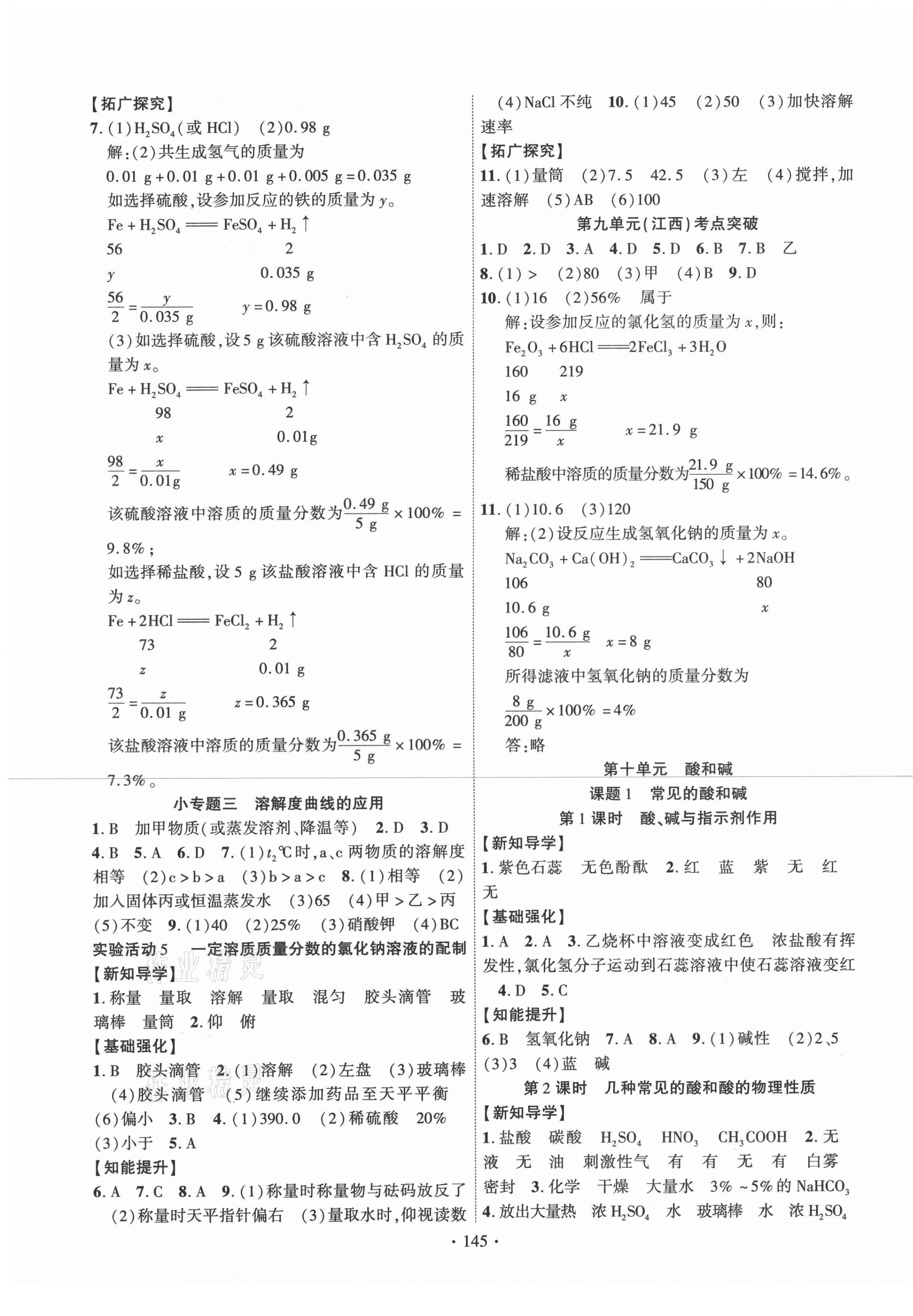 2021年暢優(yōu)新課堂九年級(jí)化學(xué)下冊(cè)人教版江西專版 第5頁