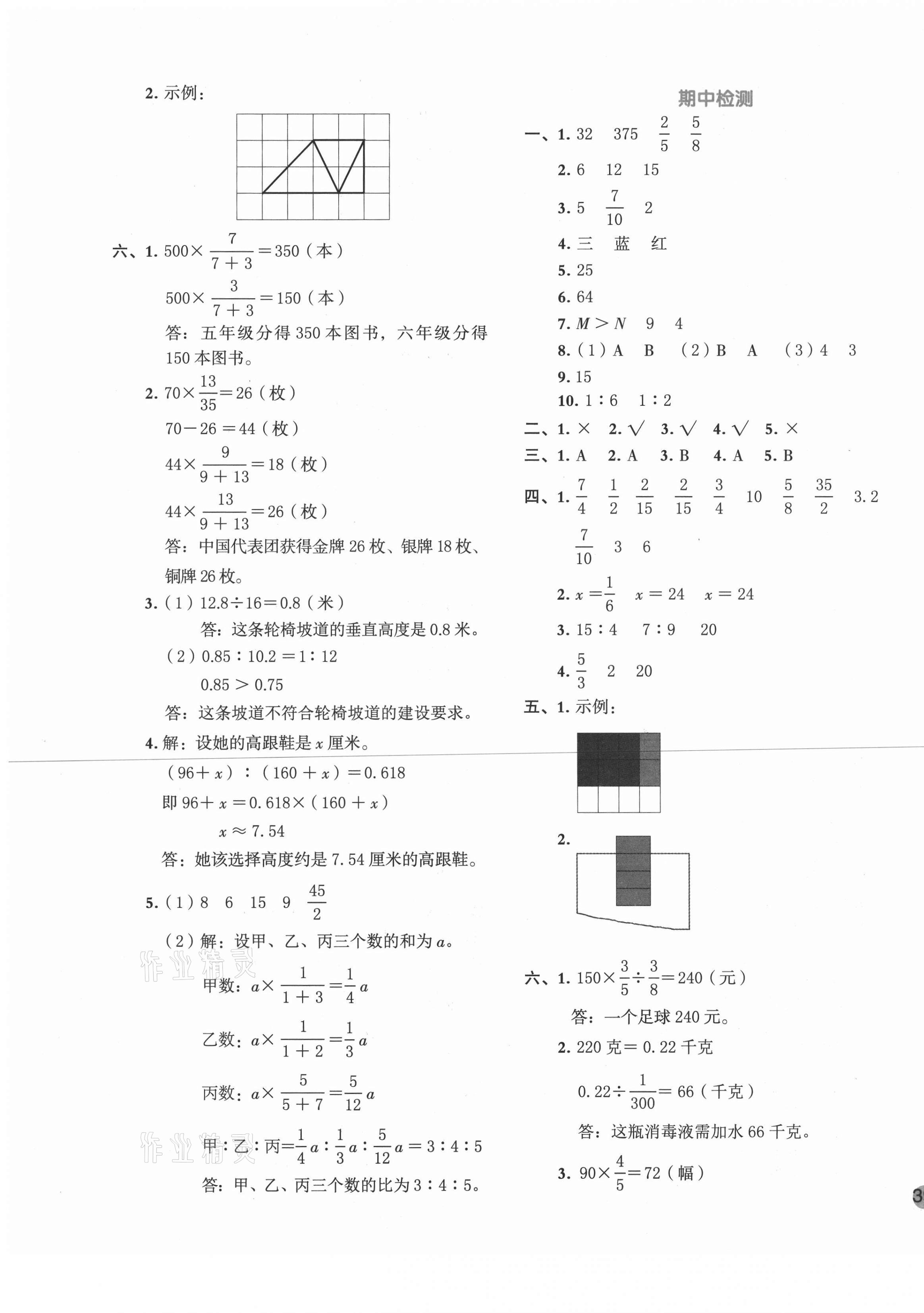 2020年全優(yōu)單元大卷六年級(jí)數(shù)學(xué)上冊(cè)青島版 第5頁(yè)