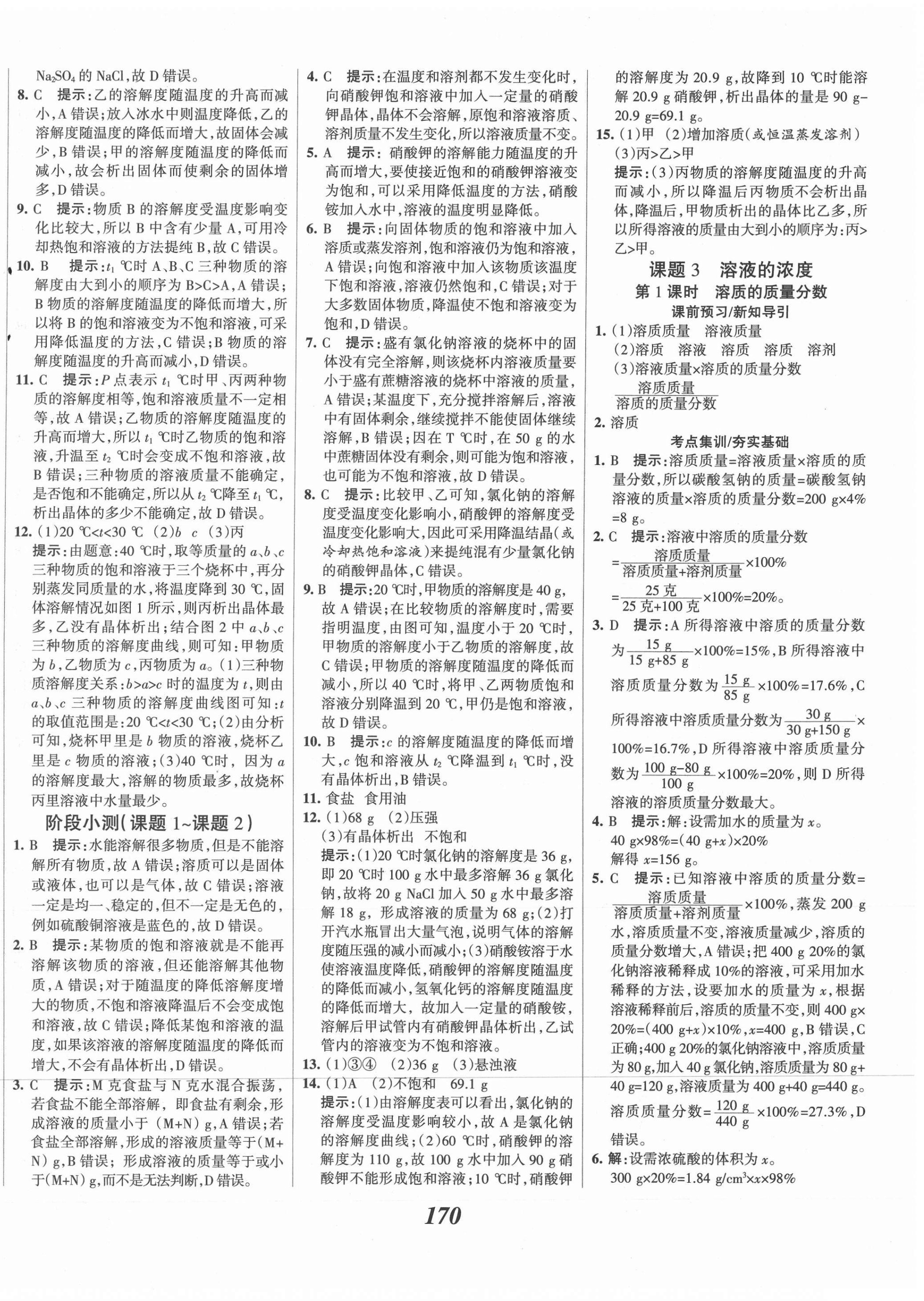 2021年全优课堂考点集训与满分备考九年级化学全一册下人教版 第10页