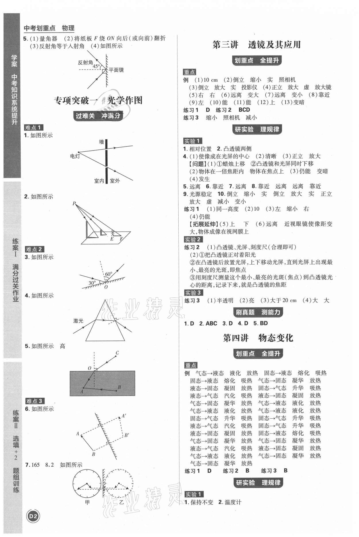 2021年中考劃重點(diǎn)物理河北專版 參考答案第6頁(yè)