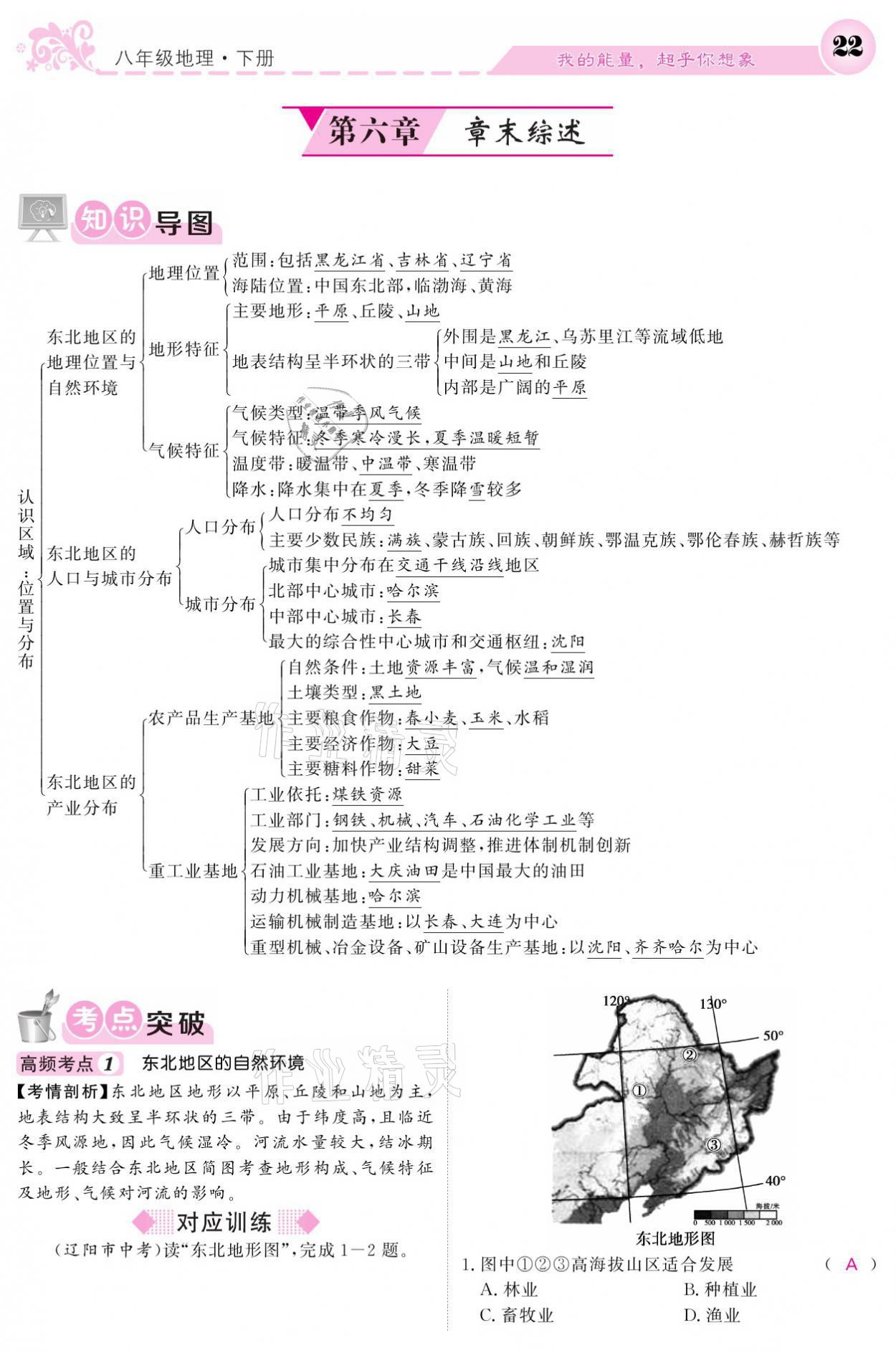 2021年課堂點(diǎn)睛八年級(jí)地理下冊(cè)湘教版 參考答案第22頁(yè)