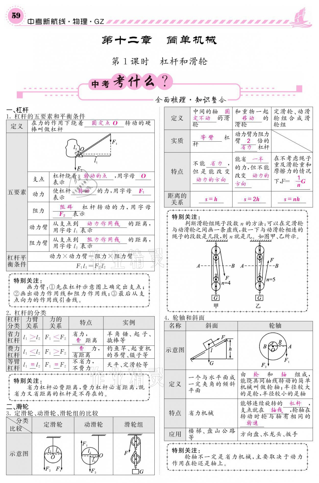 2021年中考新航線物理黔三州專版 參考答案第55頁