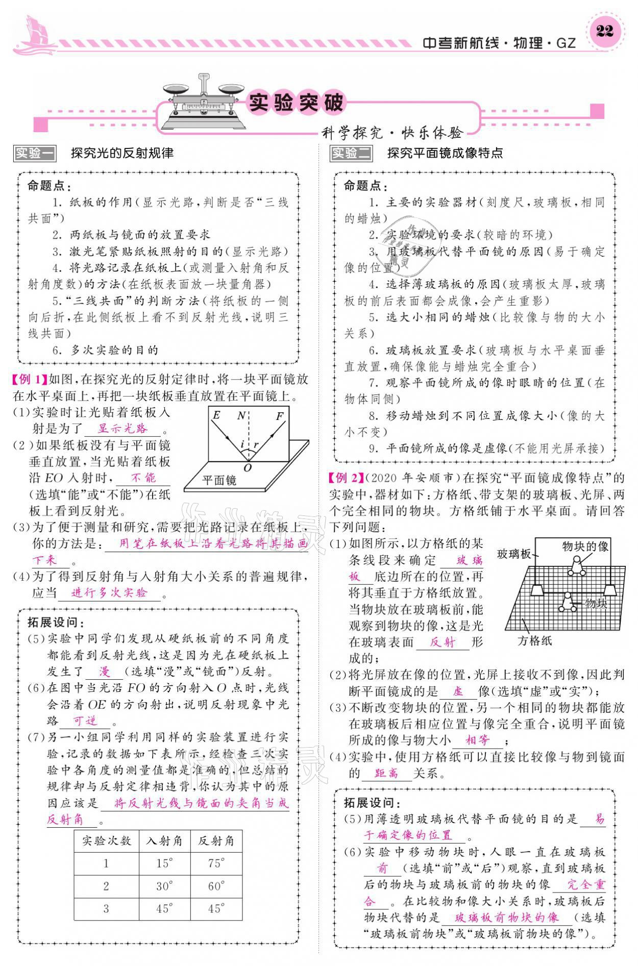 2021年中考新航線物理黔三州專版 參考答案第18頁(yè)