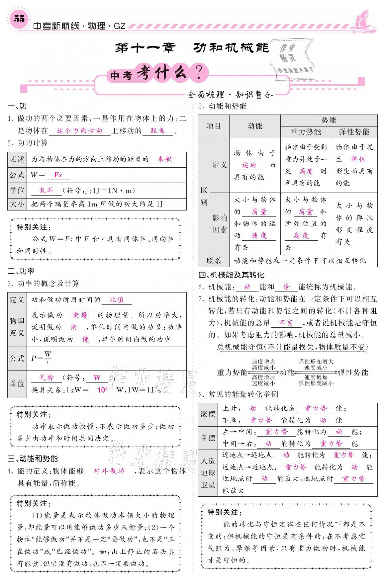 2021年中考新航線物理黔三州專版 參考答案第51頁(yè)