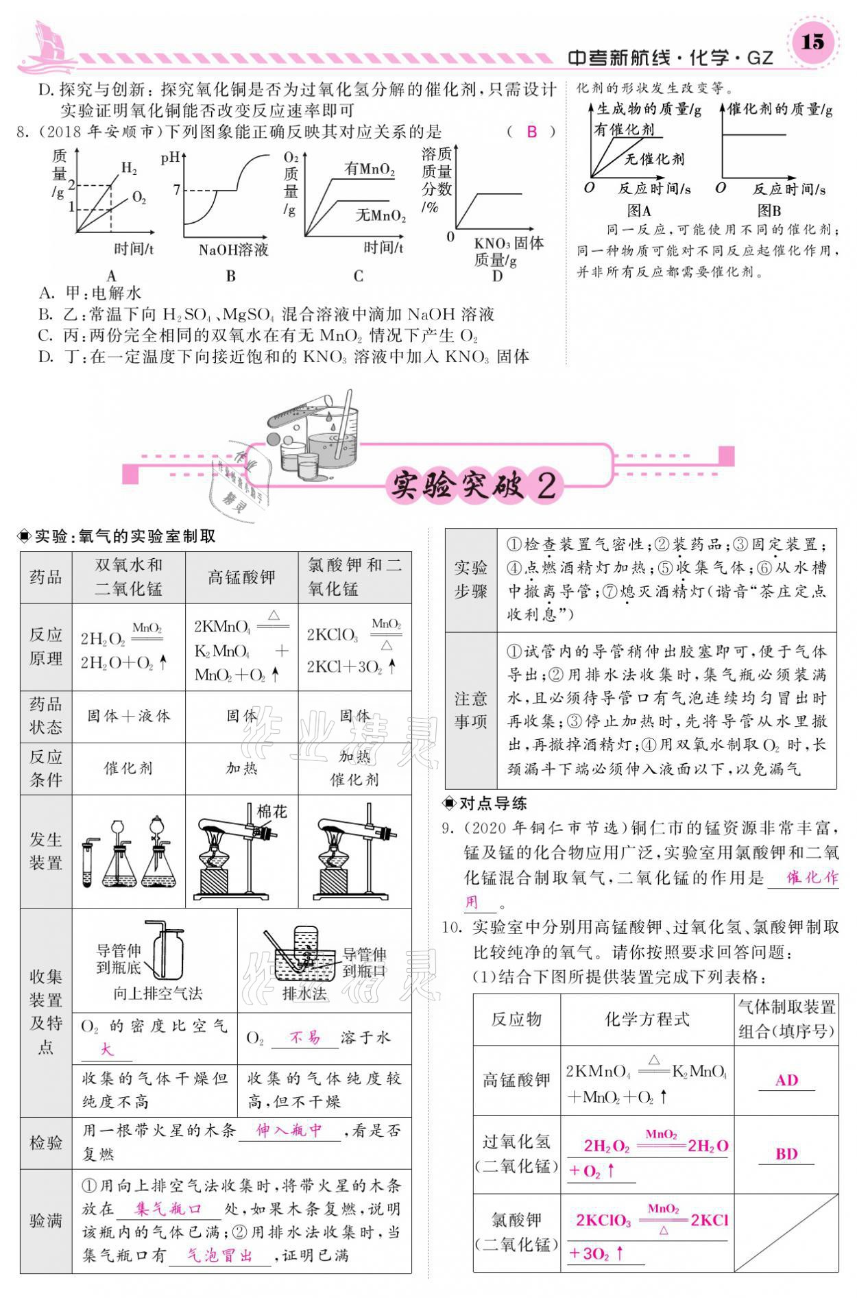 2021年中考新航線化學(xué)黔三州專版 參考答案第11頁(yè)