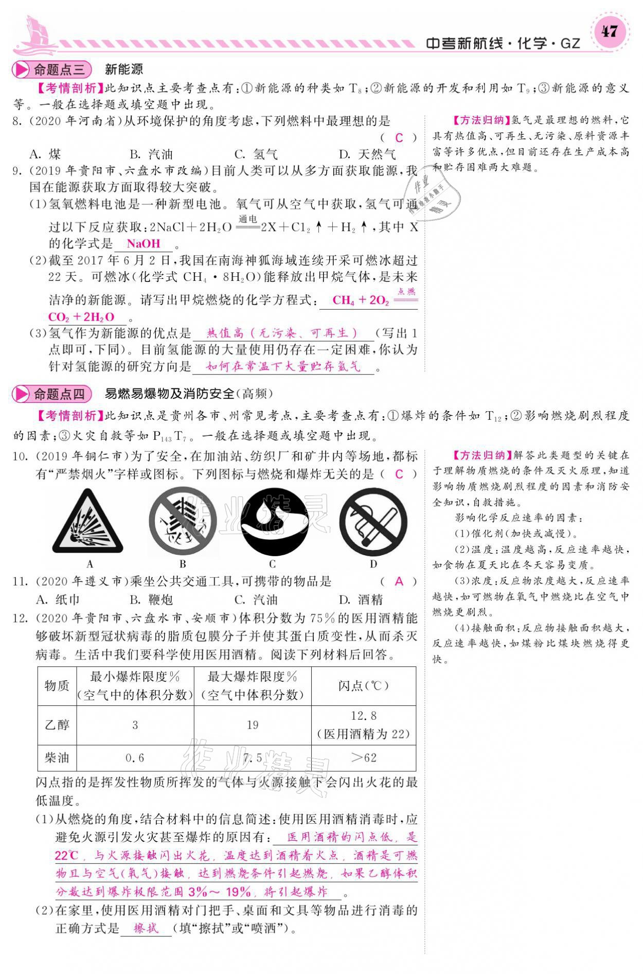 2021年中考新航線化學(xué)黔三州專版 參考答案第43頁