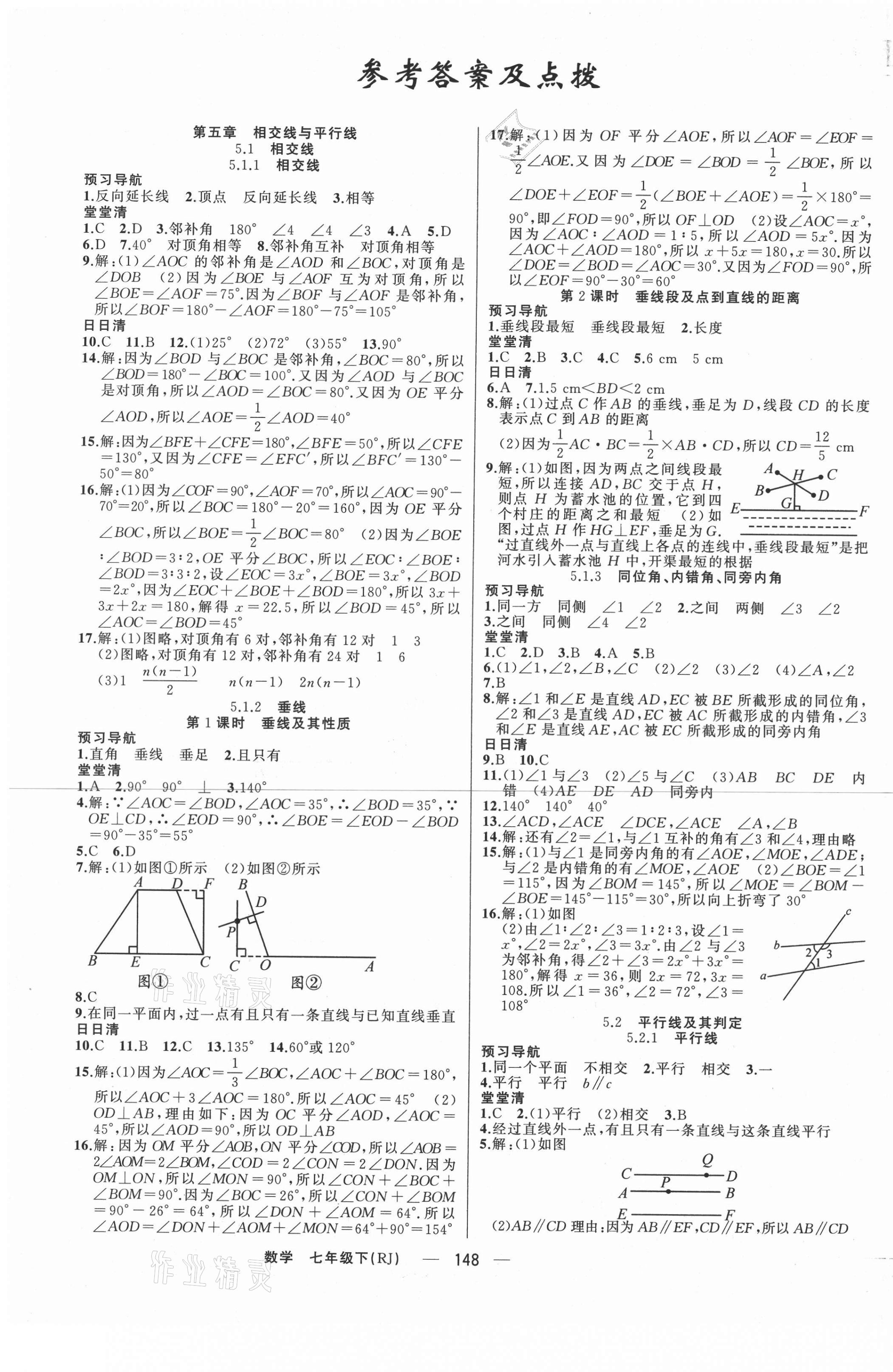 2021年四清導(dǎo)航七年級數(shù)學(xué)下冊人教版河南專版 第1頁