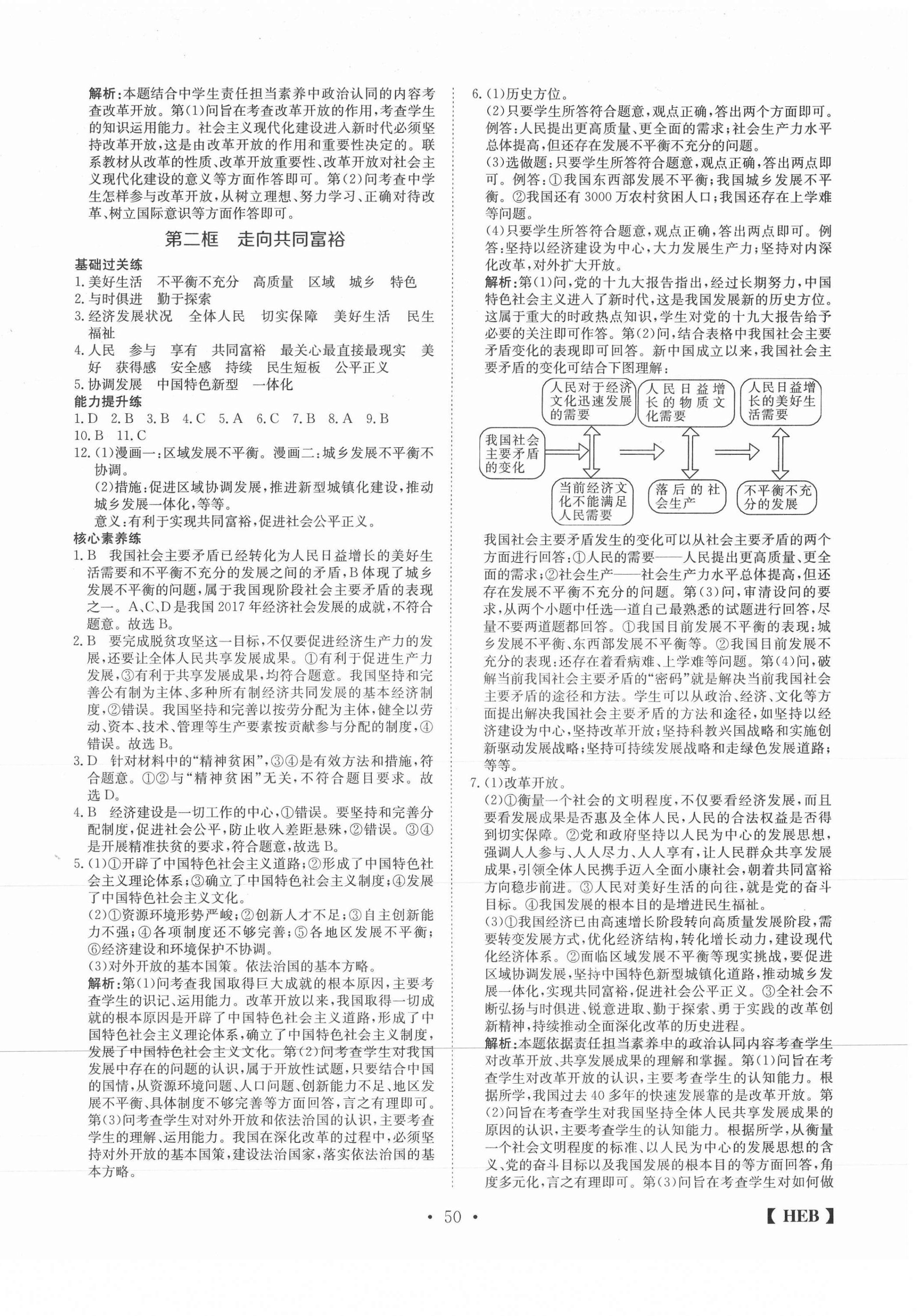 2020年同步課時練日清周練九年級道德與法治上冊人教版 第2頁