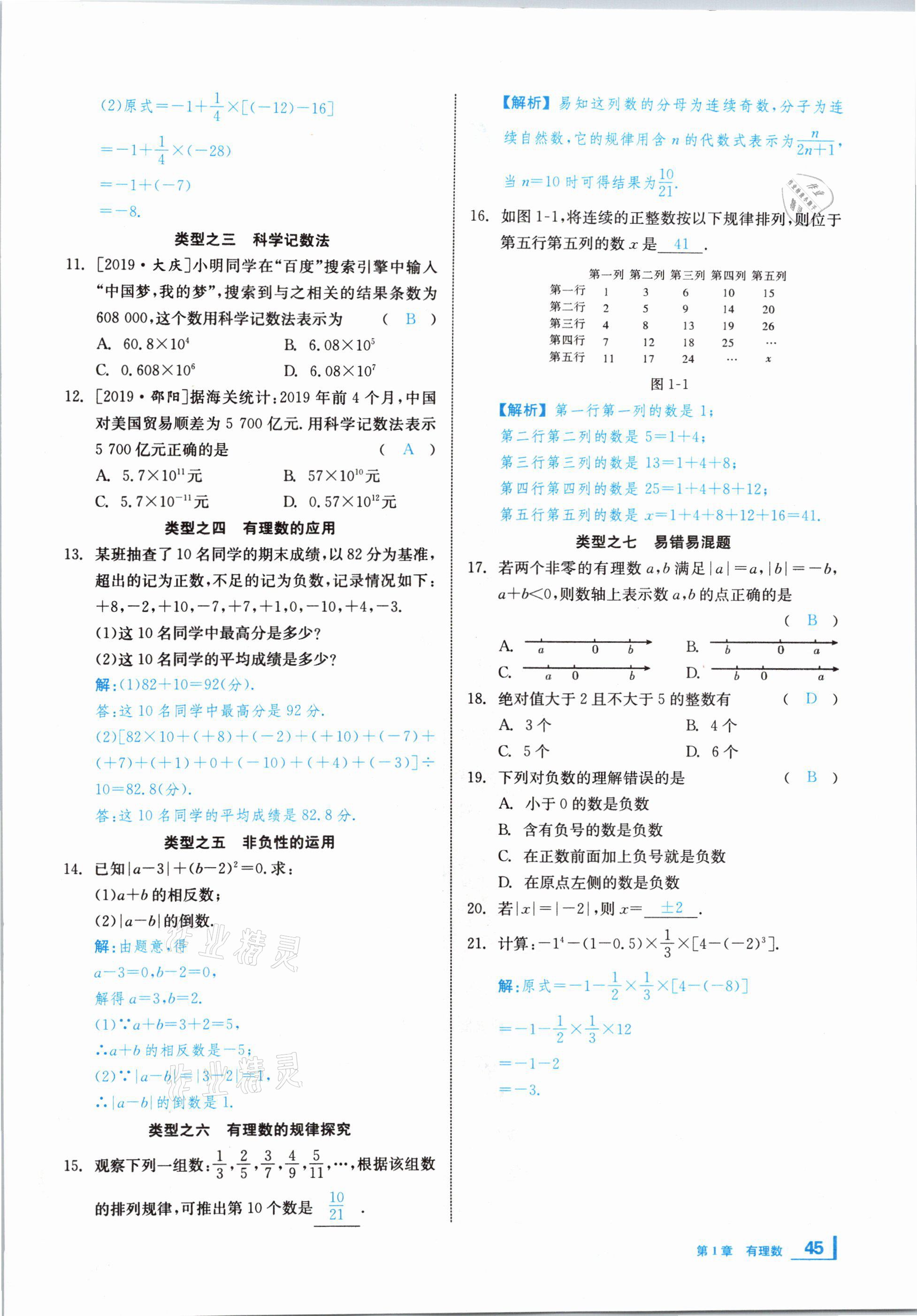 2020年全效學(xué)習(xí)學(xué)業(yè)評(píng)價(jià)方案七年級(jí)數(shù)學(xué)上冊(cè)湘教版 第44頁(yè)