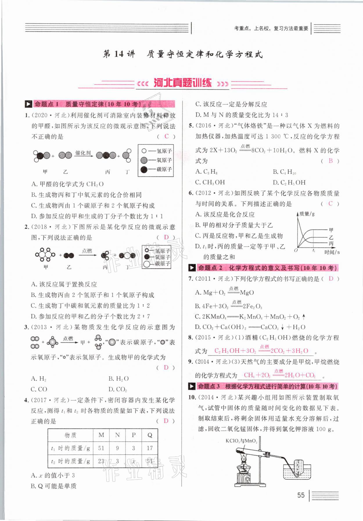 2021年火线100天中考滚动复习法化学河北专版 第55页