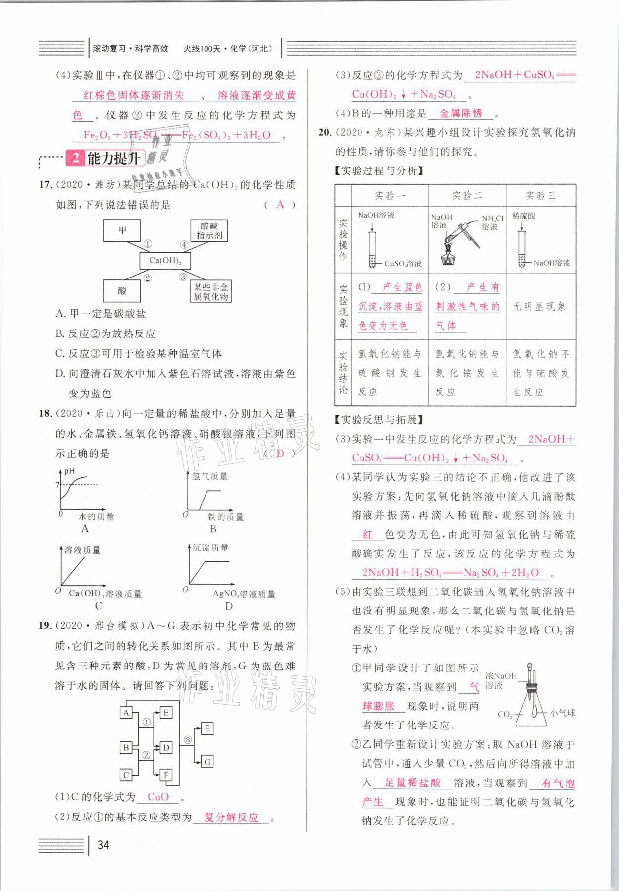 2021年火線100天中考滾動復(fù)習(xí)法化學(xué)河北專版 第34頁