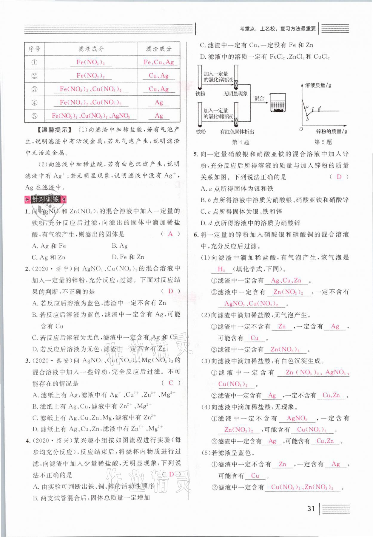 2021年火线100天中考滚动复习法化学河北专版 第31页