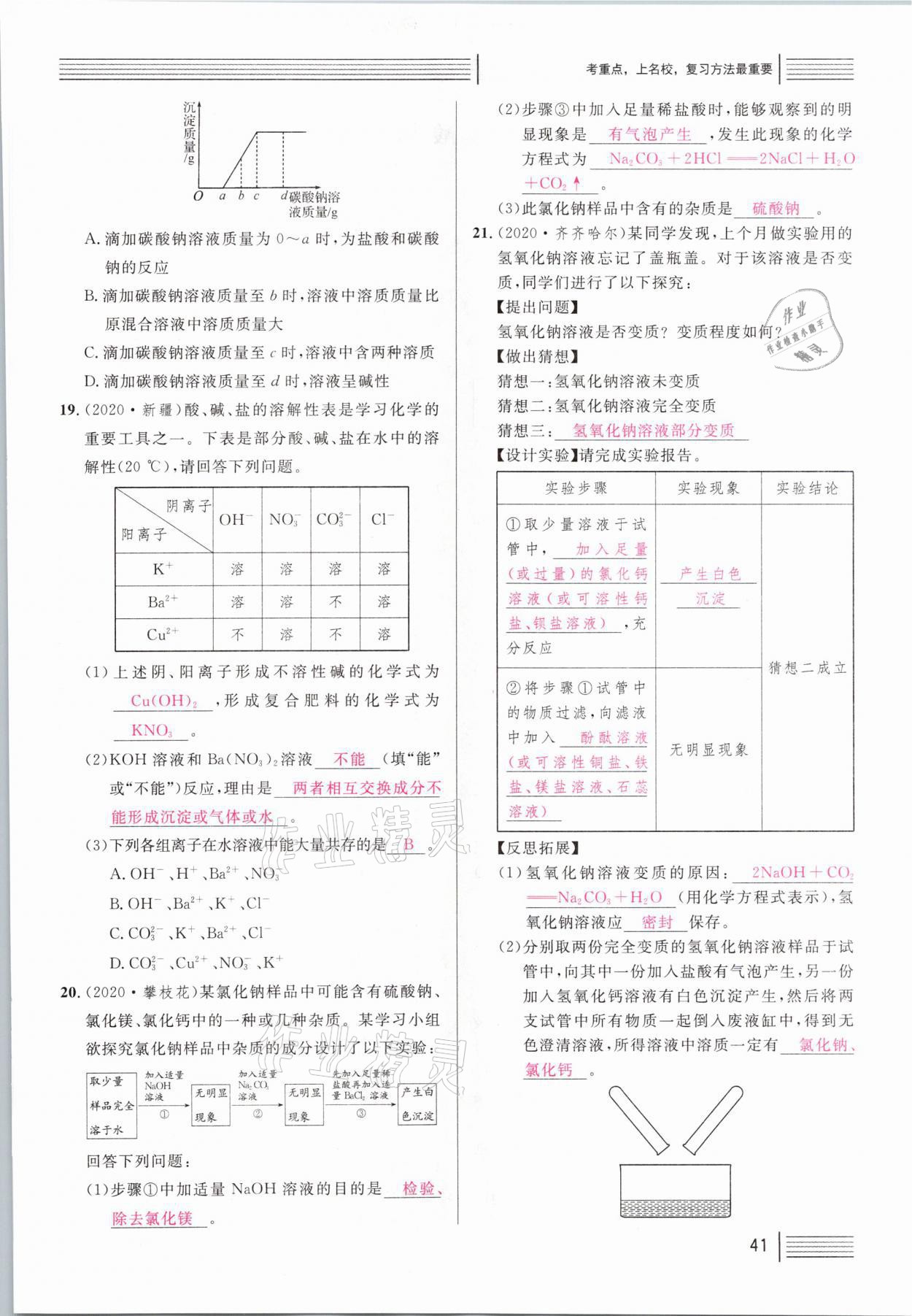 2021年火線100天中考滾動(dòng)復(fù)習(xí)法化學(xué)河北專版 第41頁