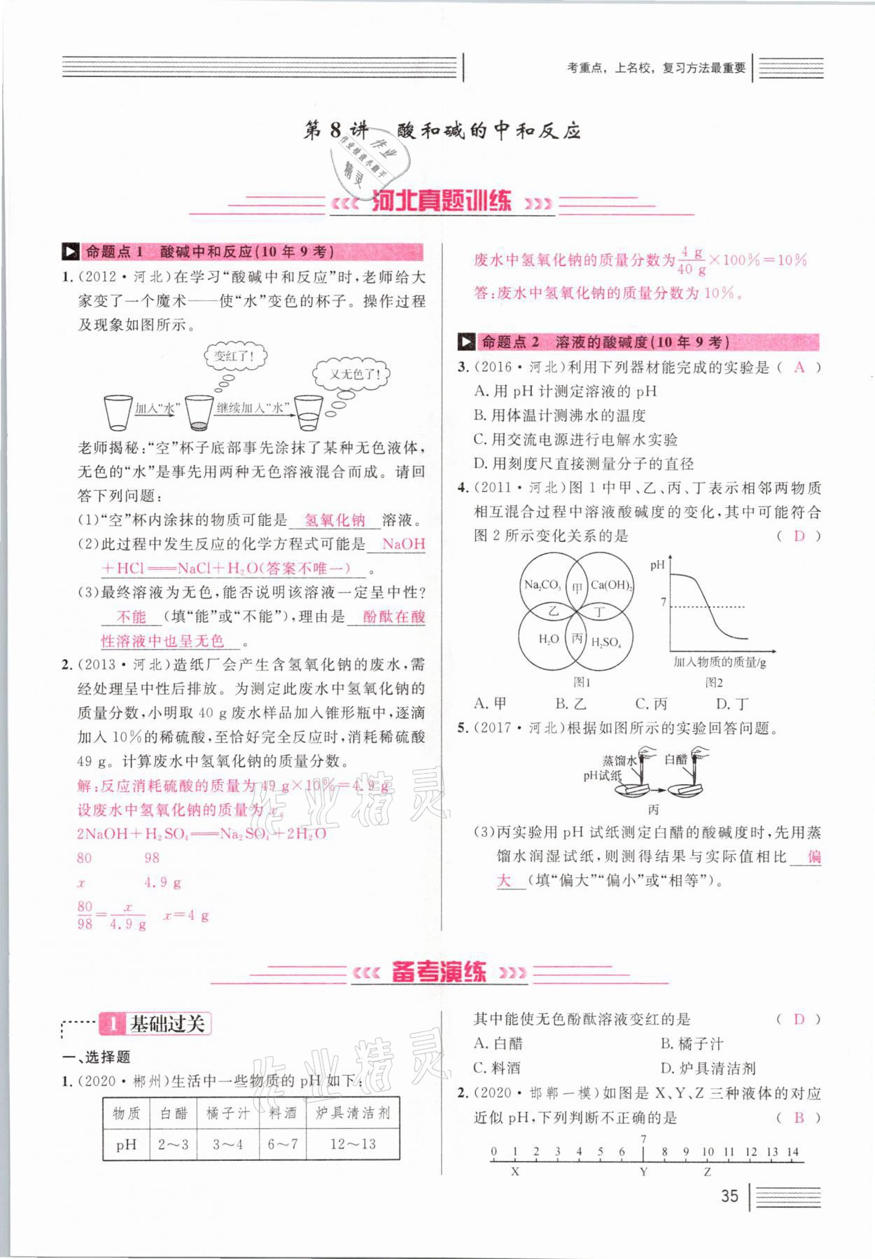 2021年火線100天中考滾動(dòng)復(fù)習(xí)法化學(xué)河北專版 第35頁