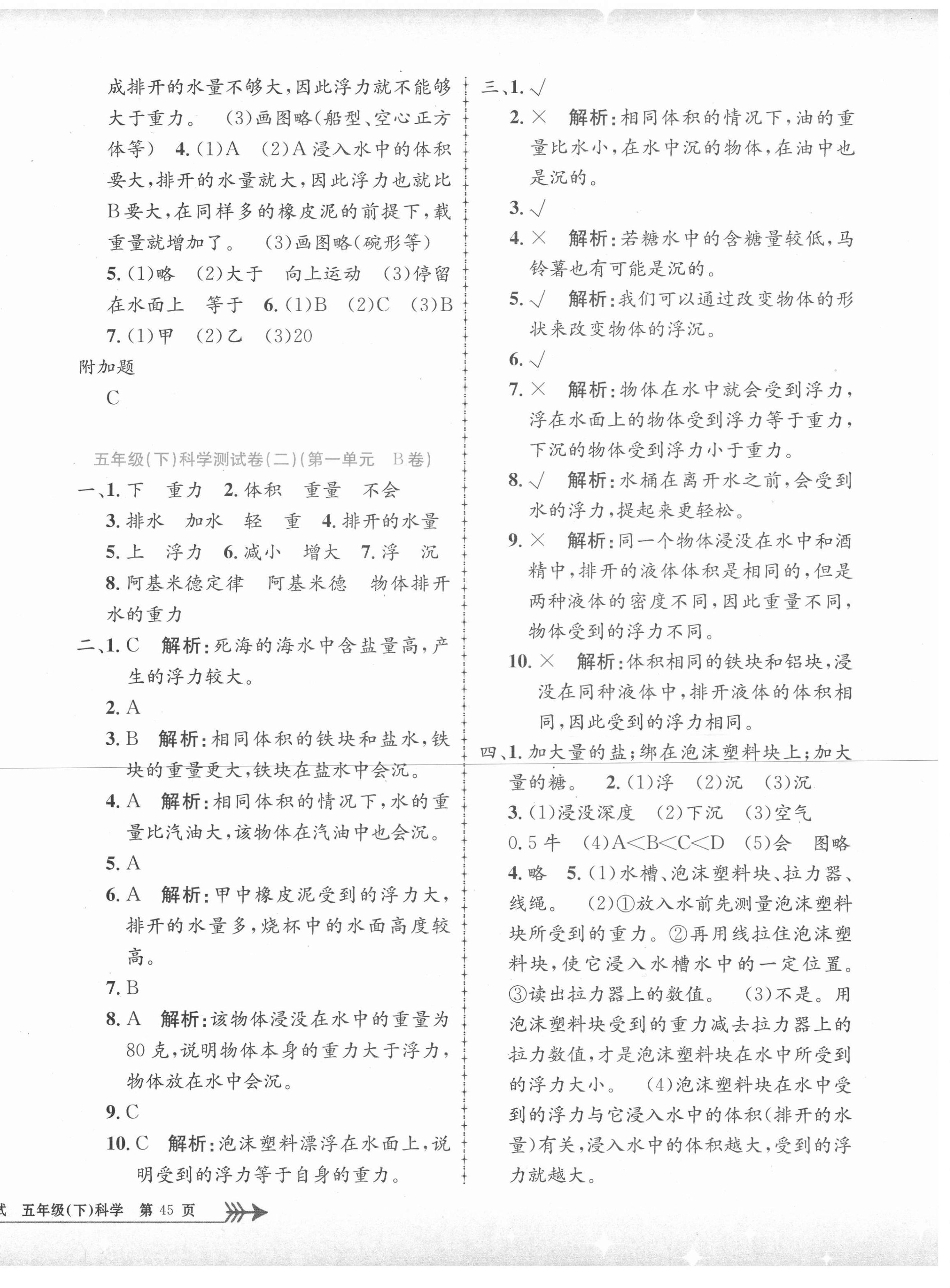 2021年孟建平單元測試五年級科學(xué)下冊教科版 第2頁