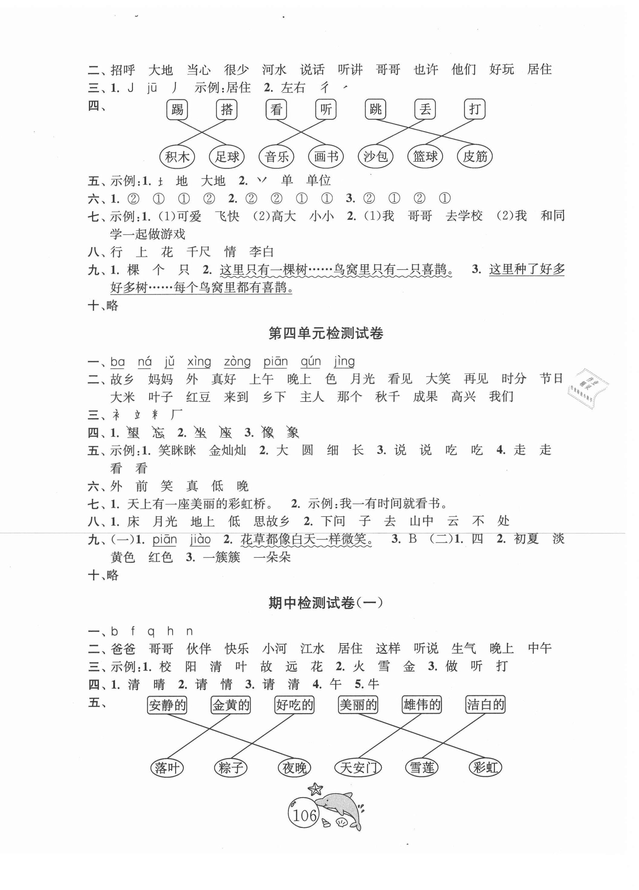 2021年金鑰匙1加1目標(biāo)檢測(cè)一年級(jí)語文下冊(cè)人教版 第2頁