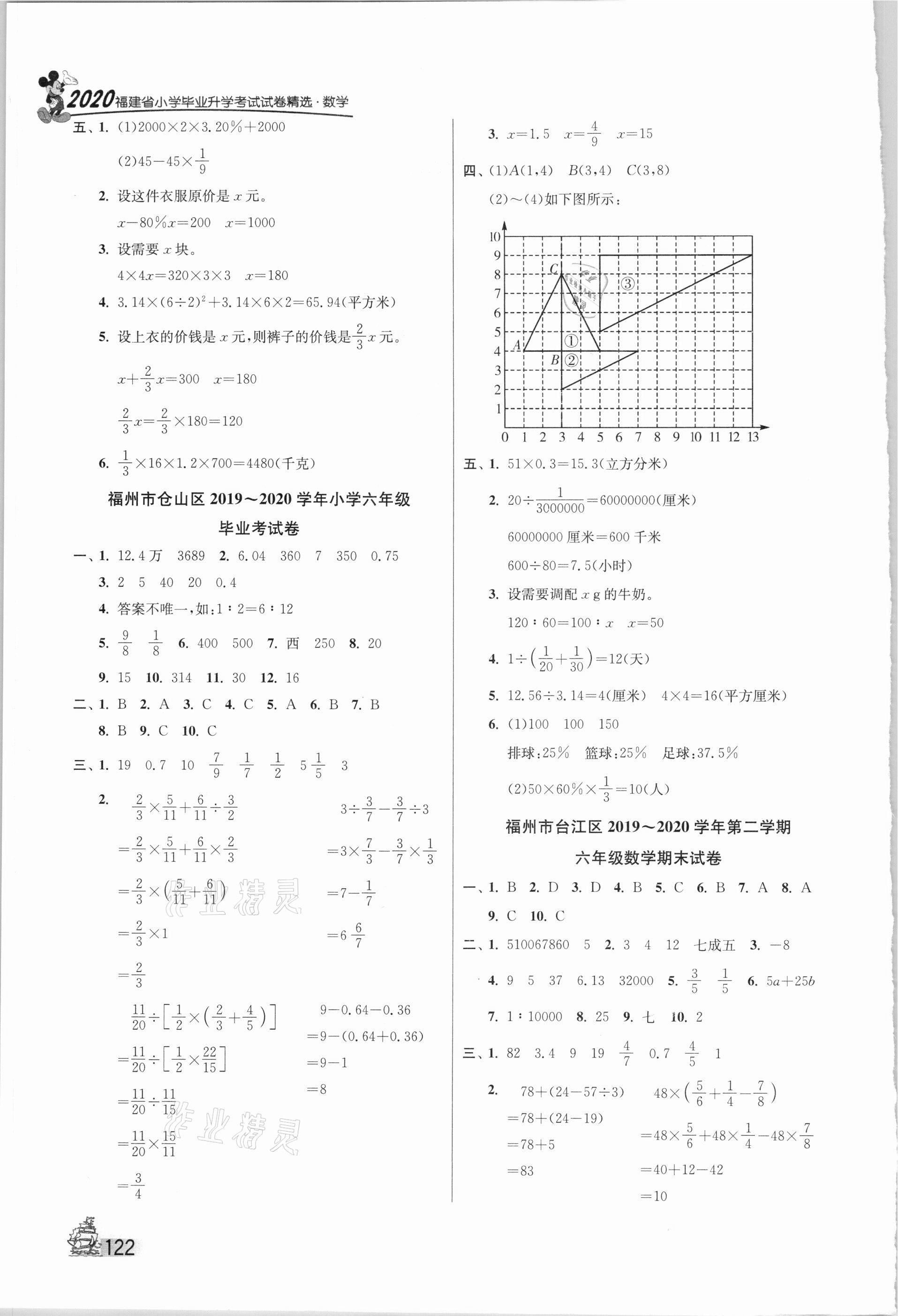 2021年考必勝小學(xué)畢業(yè)升學(xué)考試試卷精選六年級數(shù)學(xué)福建專版 第2頁