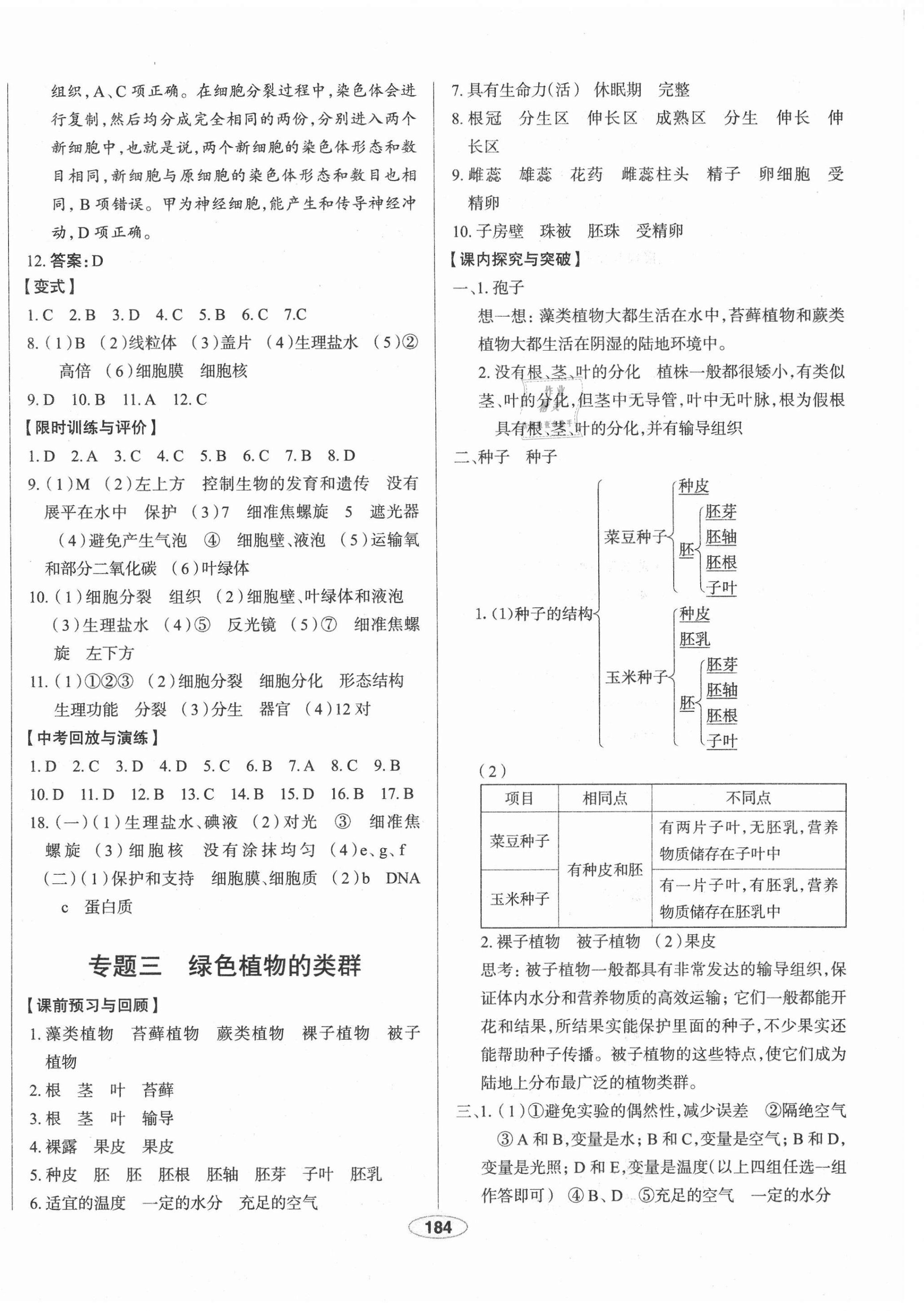 2021年中考档案初中总复习学案导学生物A版青岛专版 第4页