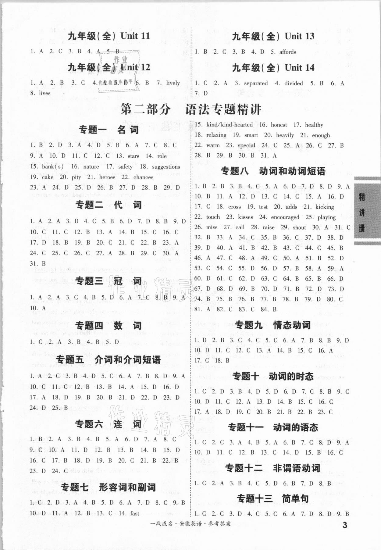 2021年一戰(zhàn)成名安徽中考考前新方案英語(yǔ) 第3頁(yè)