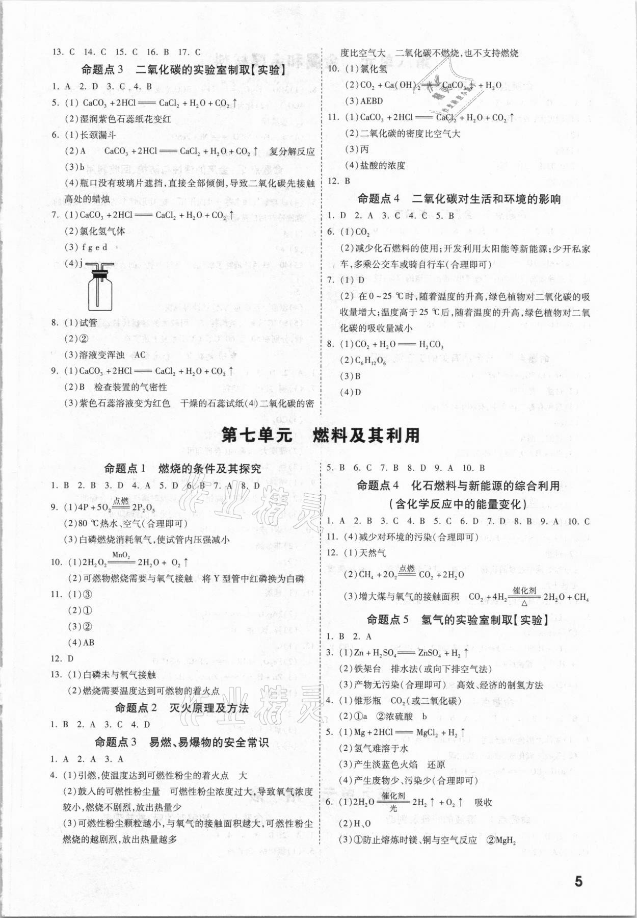 2021年一战成名安徽中考考前新方案化学 第5页