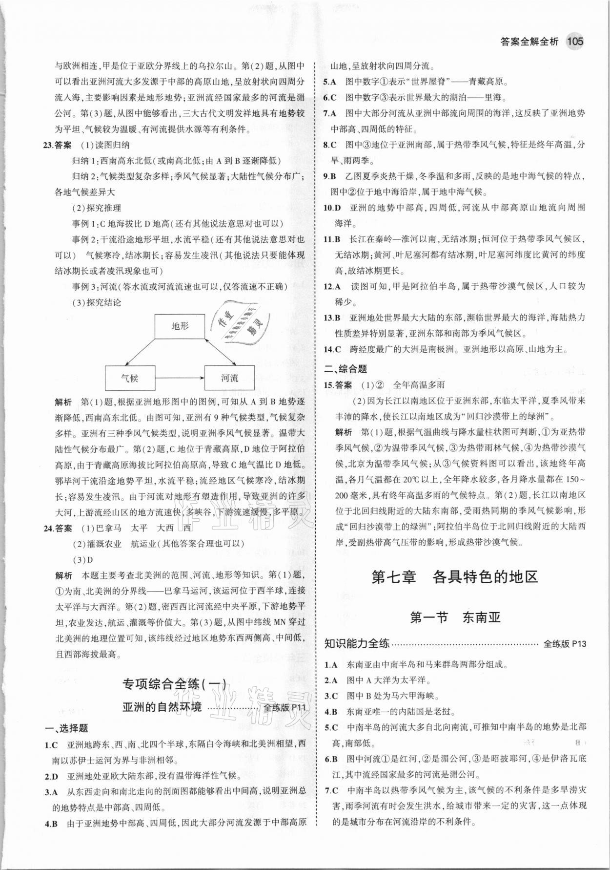 2021年5年中考3年模擬初中地理七年級(jí)下冊(cè)商務(wù)星球版 第3頁(yè)