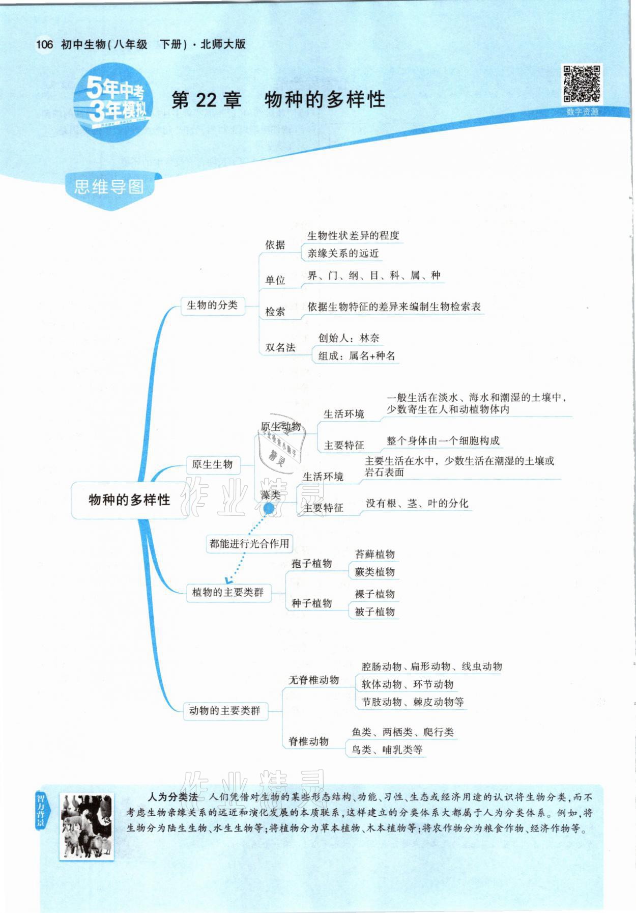 2021年教材课本八年级生物下册北师大版 参考答案第12页