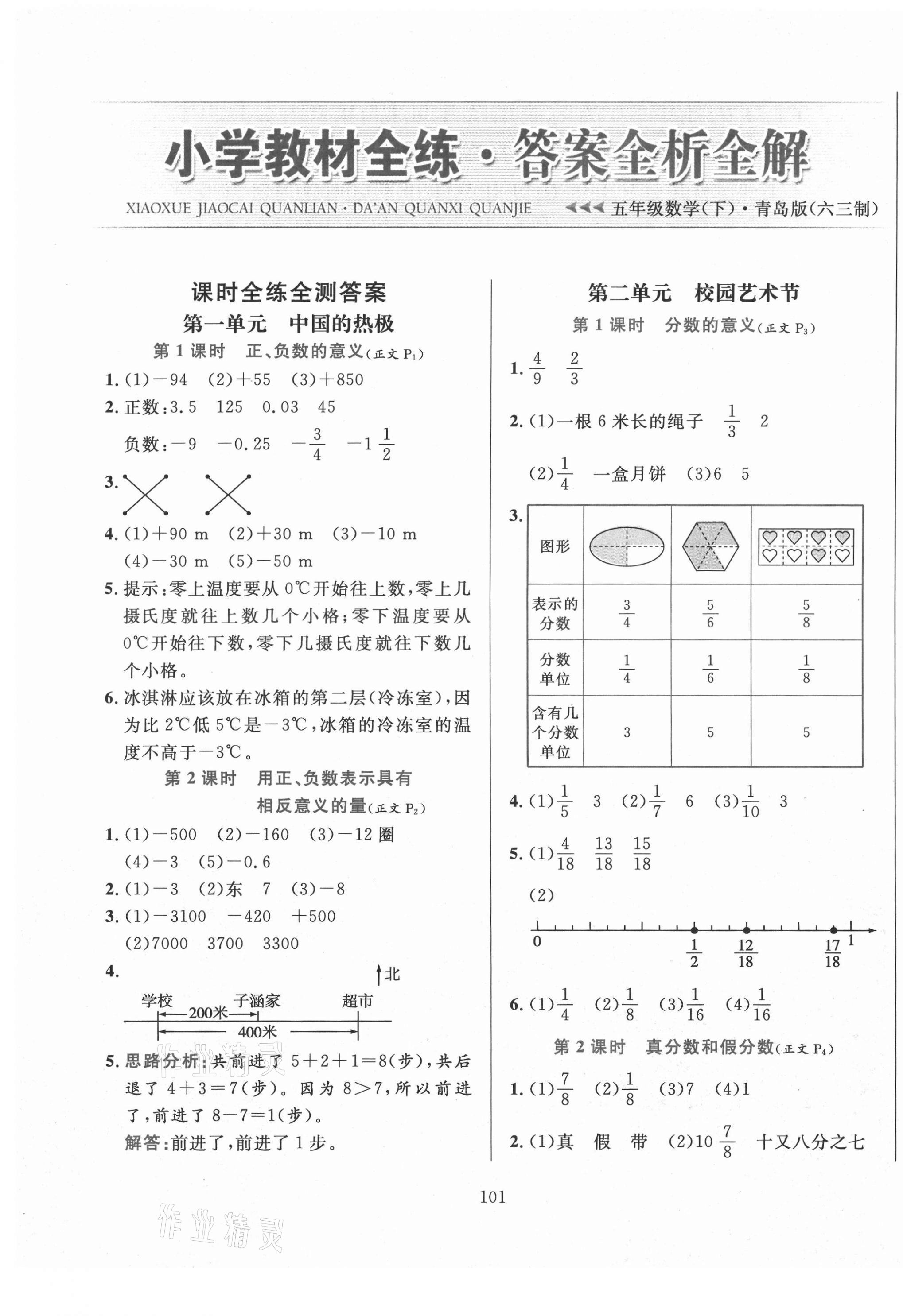 2021年小學教材全練五年級數(shù)學下冊青島版六三制 第1頁