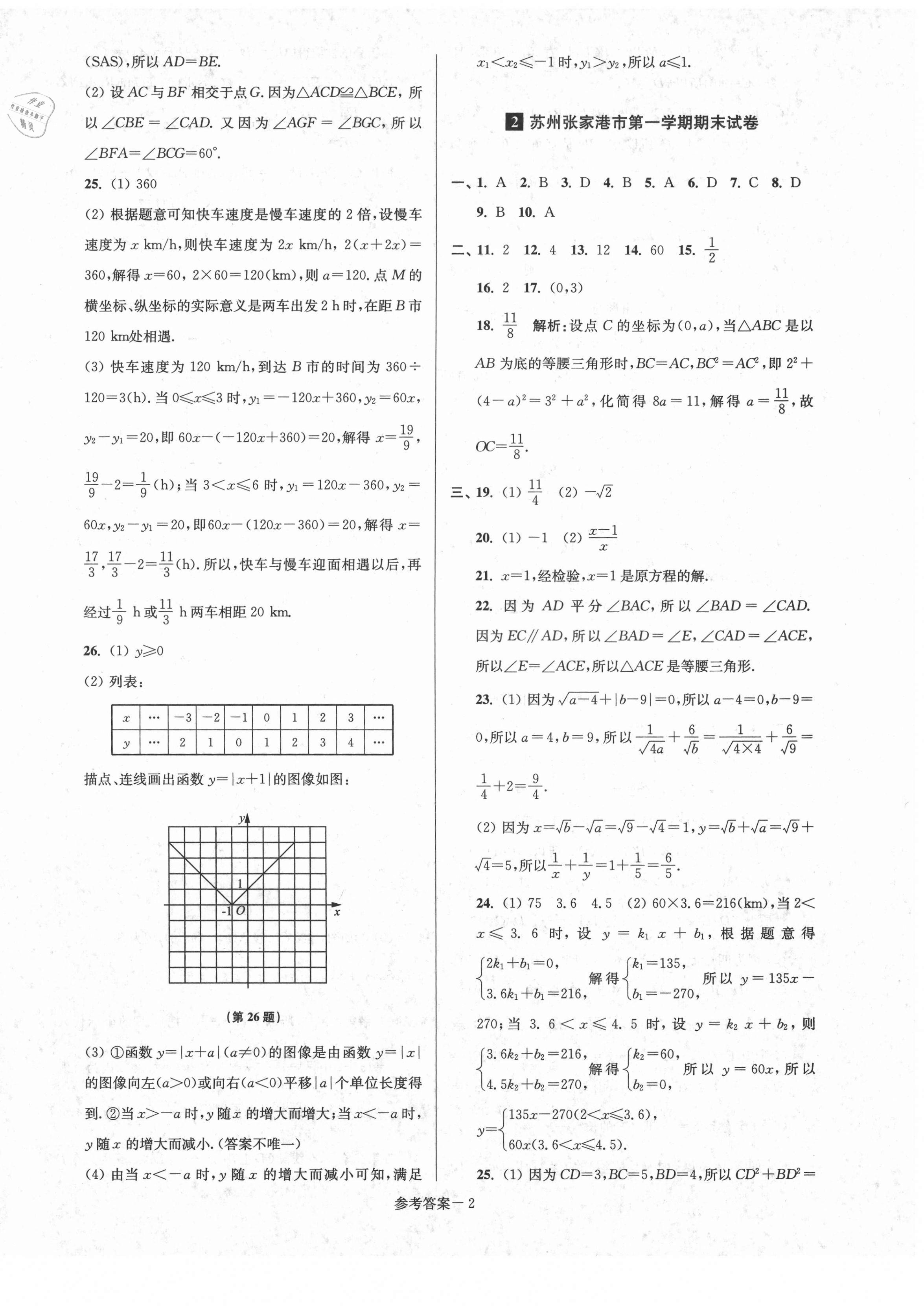 2020年超能學典名牌中學期末突破一卷通八年級數(shù)學上冊蘇科版 第2頁