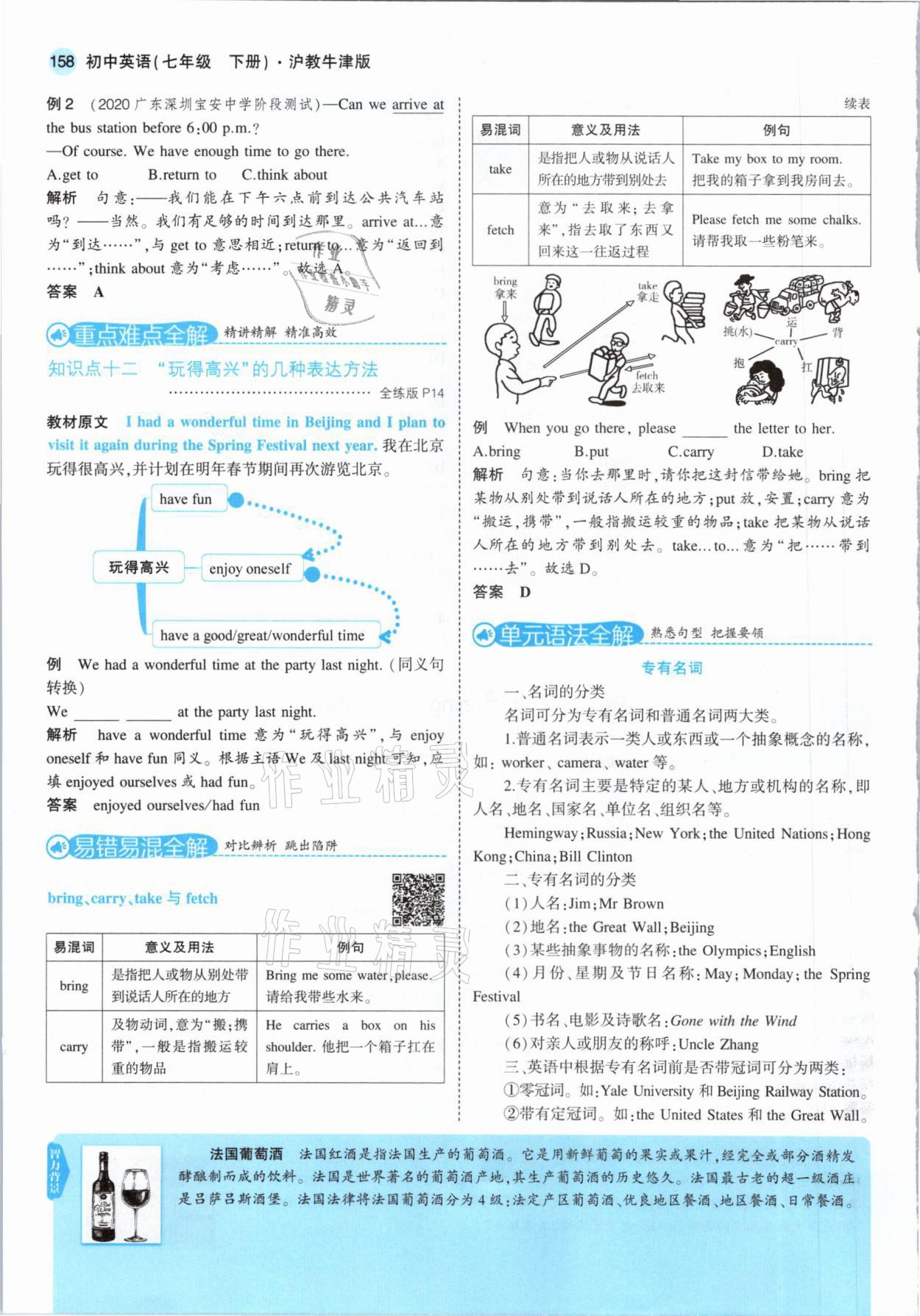 2021年教材課本七年級(jí)英語下冊(cè)滬教牛津版 參考答案第16頁