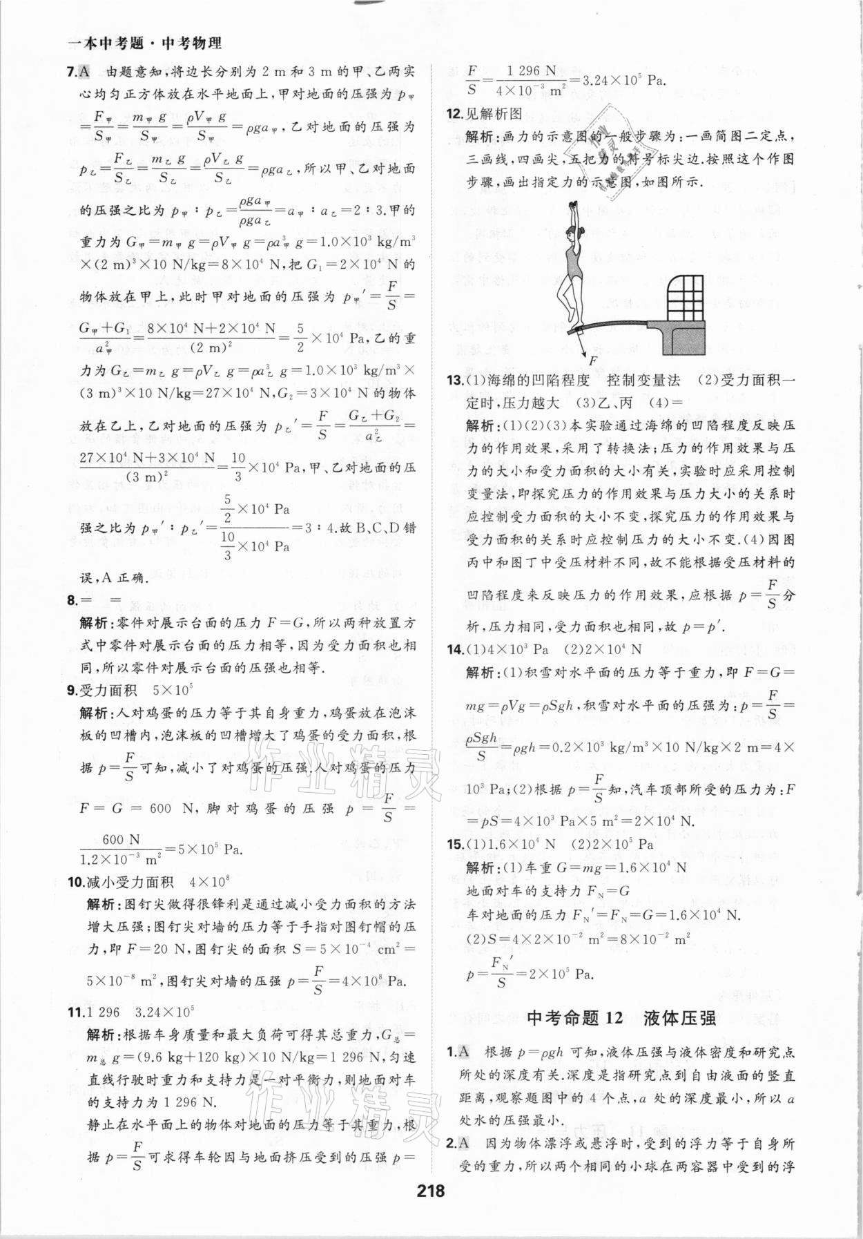 2021年一本中考題物理 參考答案第14頁(yè)