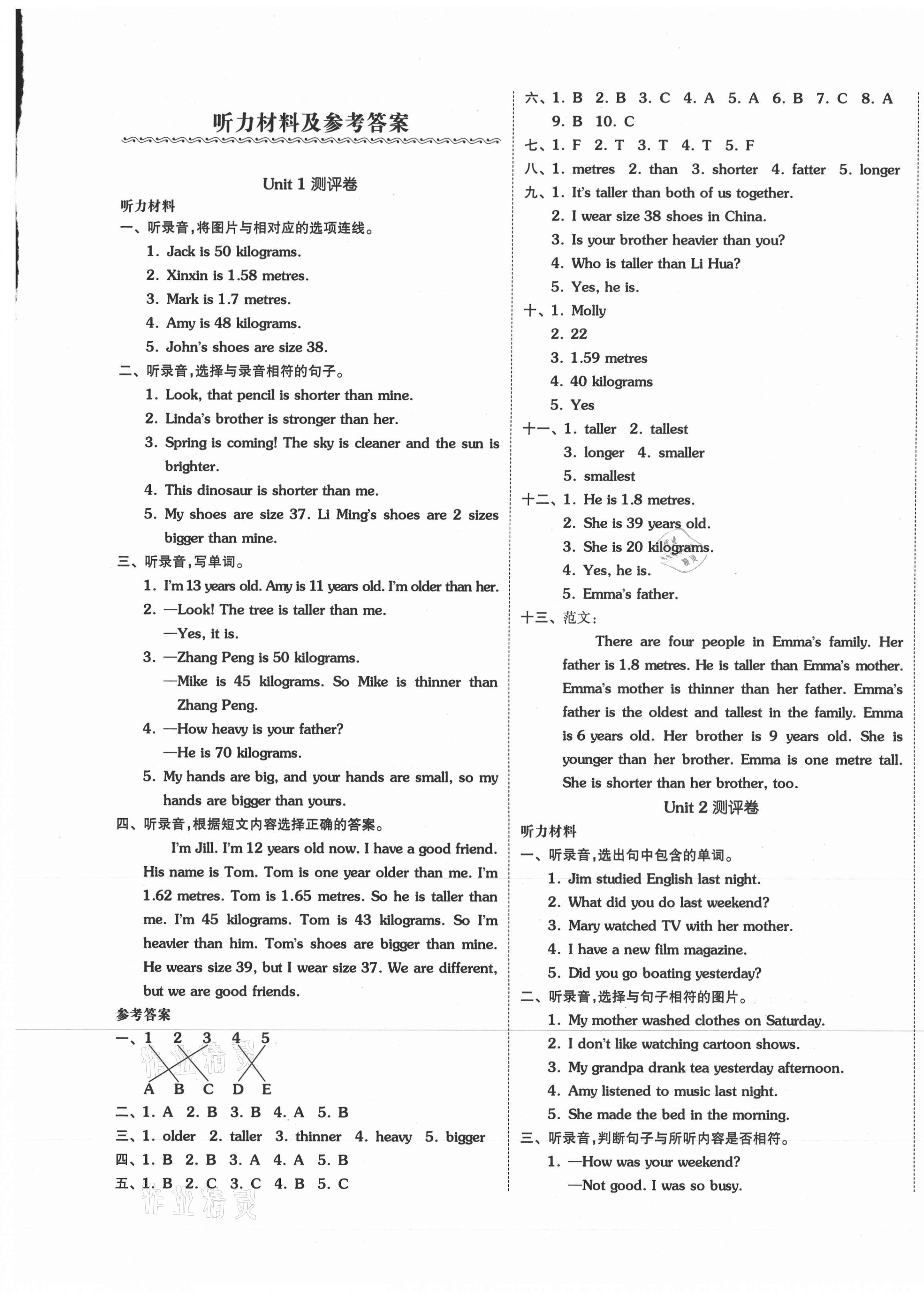 2021年全品小復(fù)習(xí)六年級(jí)英語(yǔ)下冊(cè)人教PEP版 第1頁(yè)