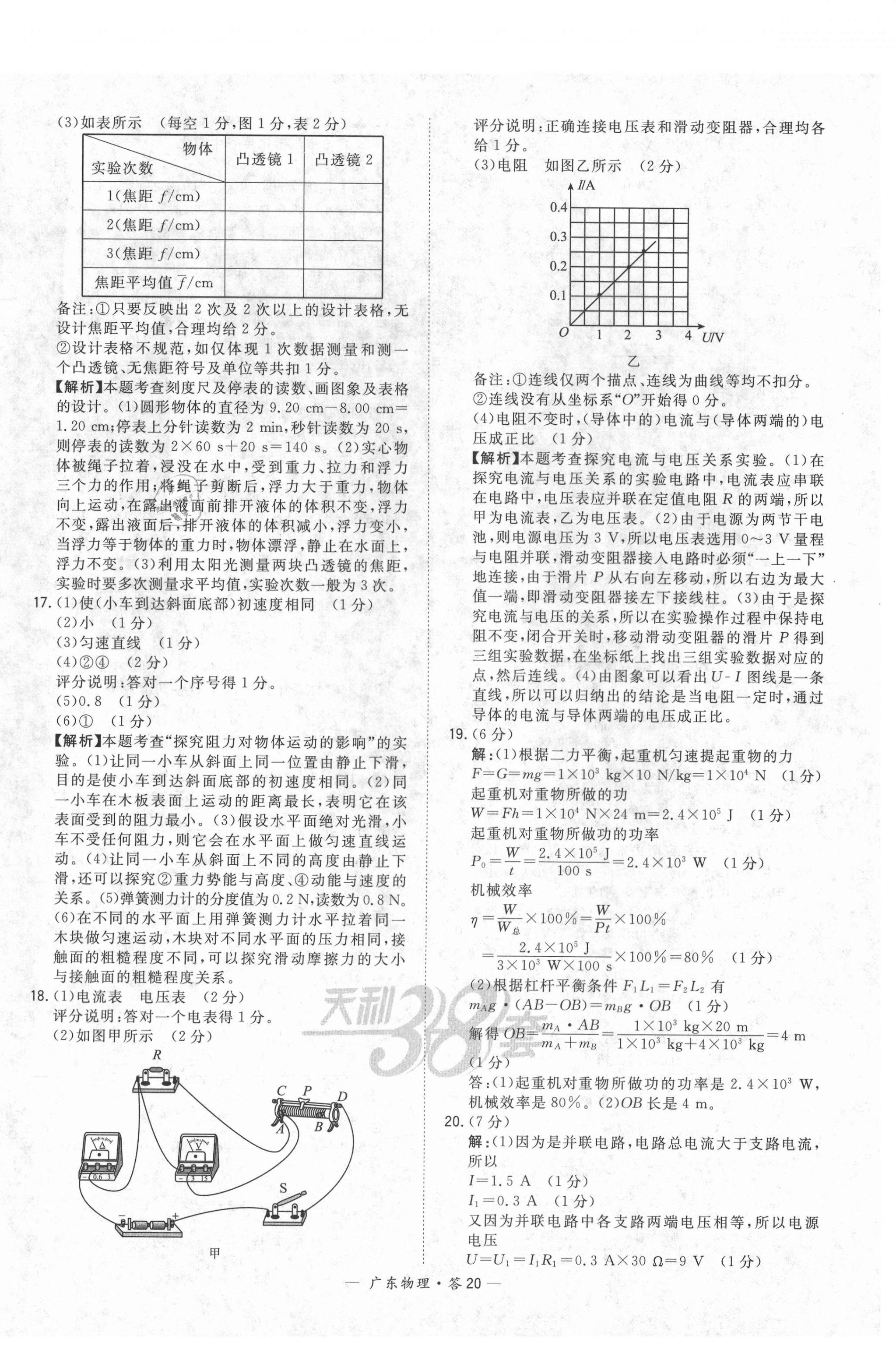 2021年天利38套廣東省中考試題精選物理 第20頁