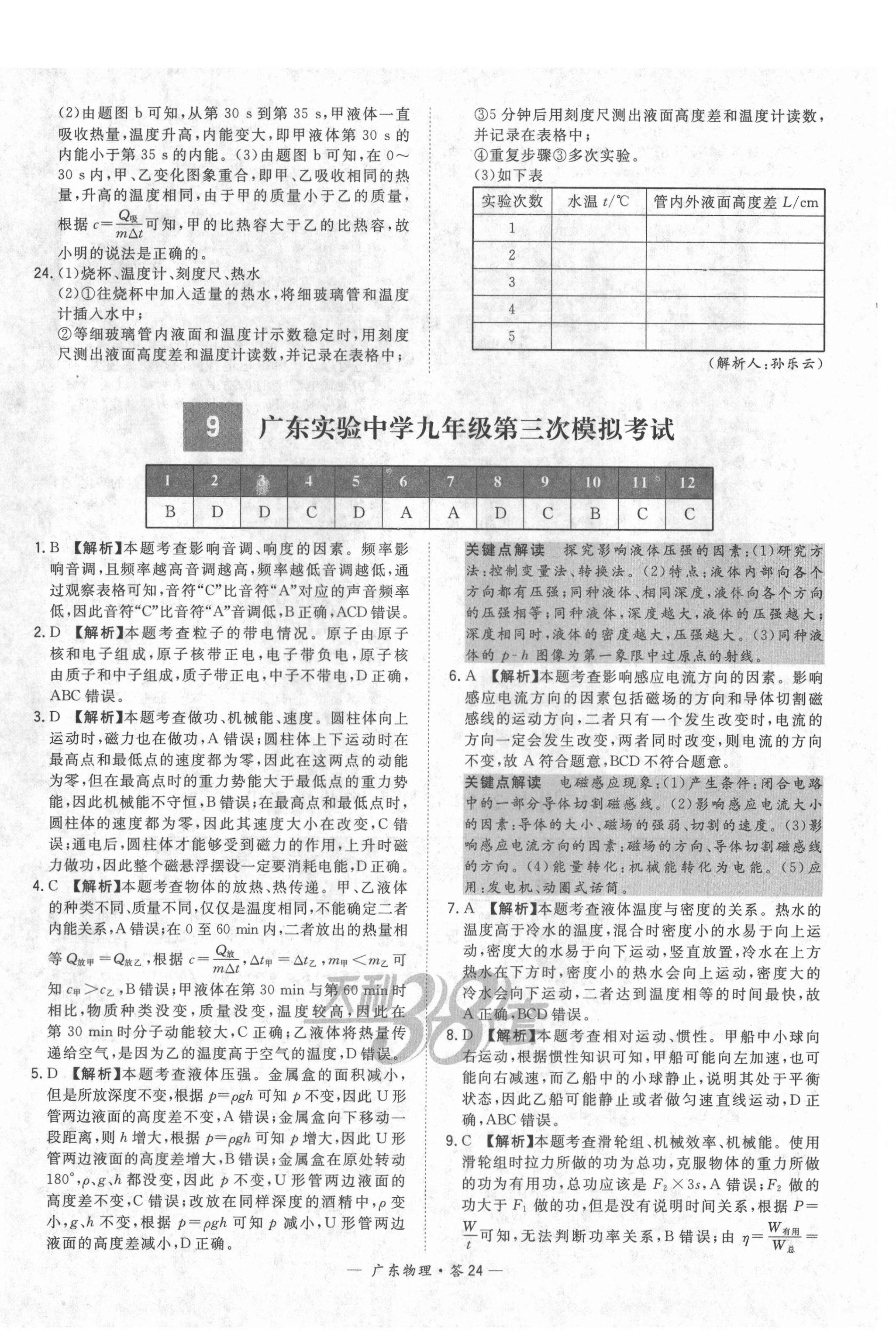 2021年天利38套廣東省中考試題精選物理 第24頁